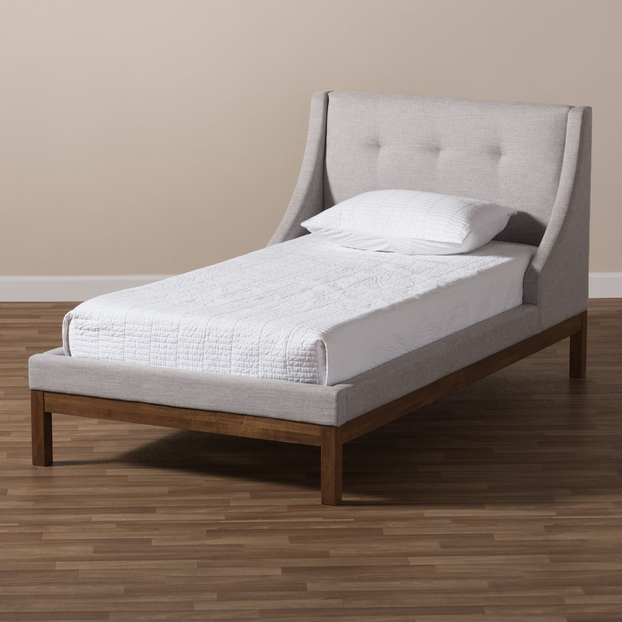 Louvain Modern and Contemporary Fabric Upholstered -Finished Sized Platform Bed