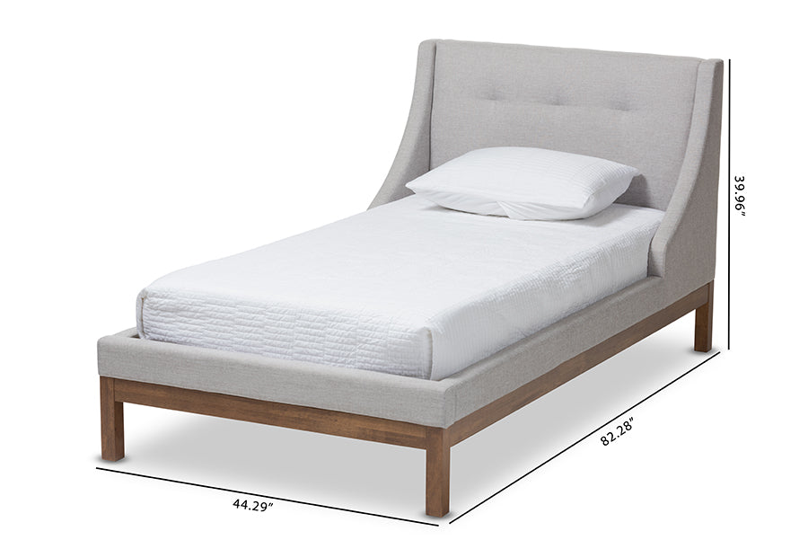 Louvain Modern and Contemporary Fabric Upholstered -Finished Sized Platform Bed