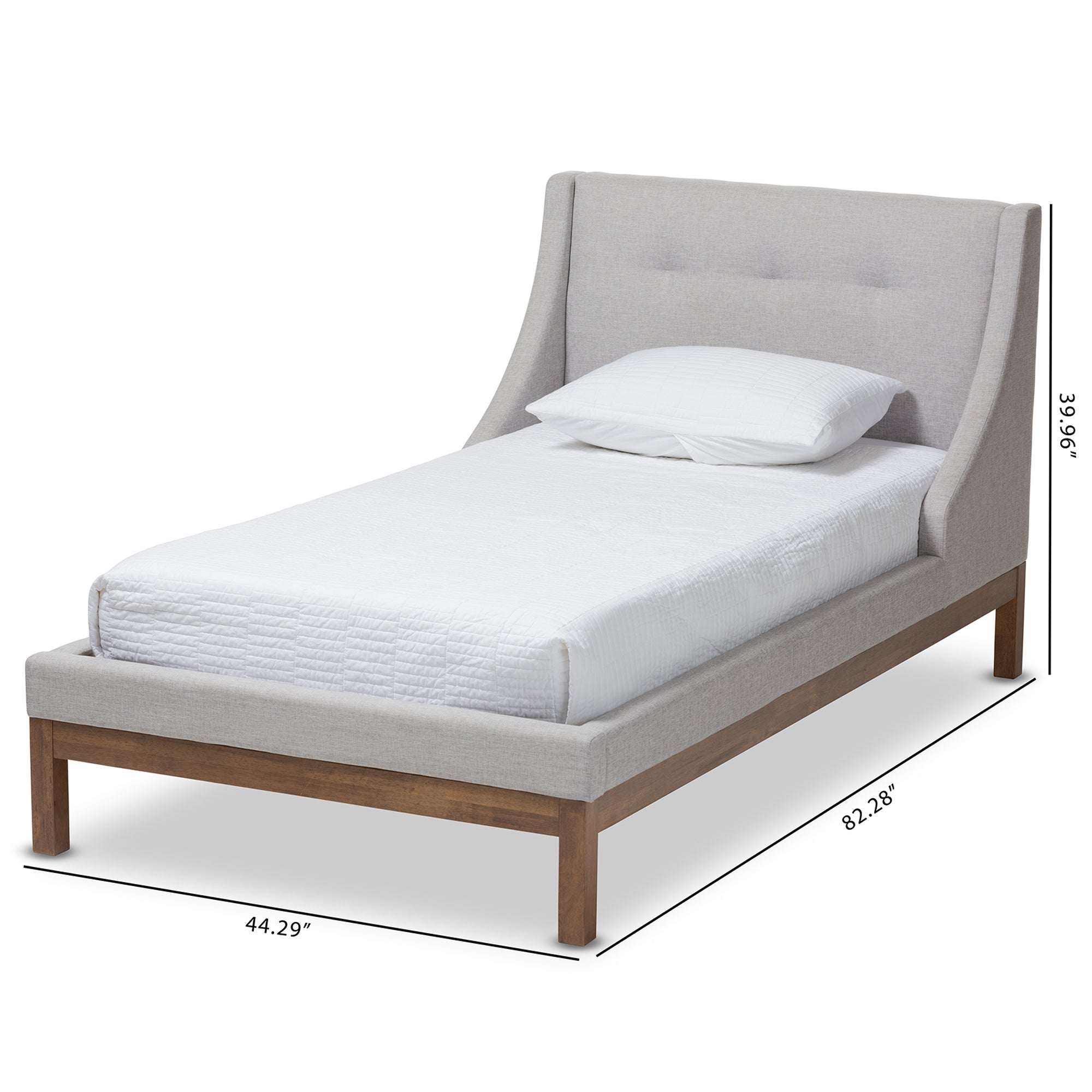 Louvain Modern and Contemporary Fabric Upholstered -Finished Sized Platform Bed