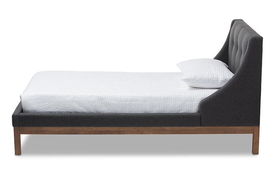 Louvain Modern and Contemporary Fabric Upholstered -Finished Sized Platform Bed