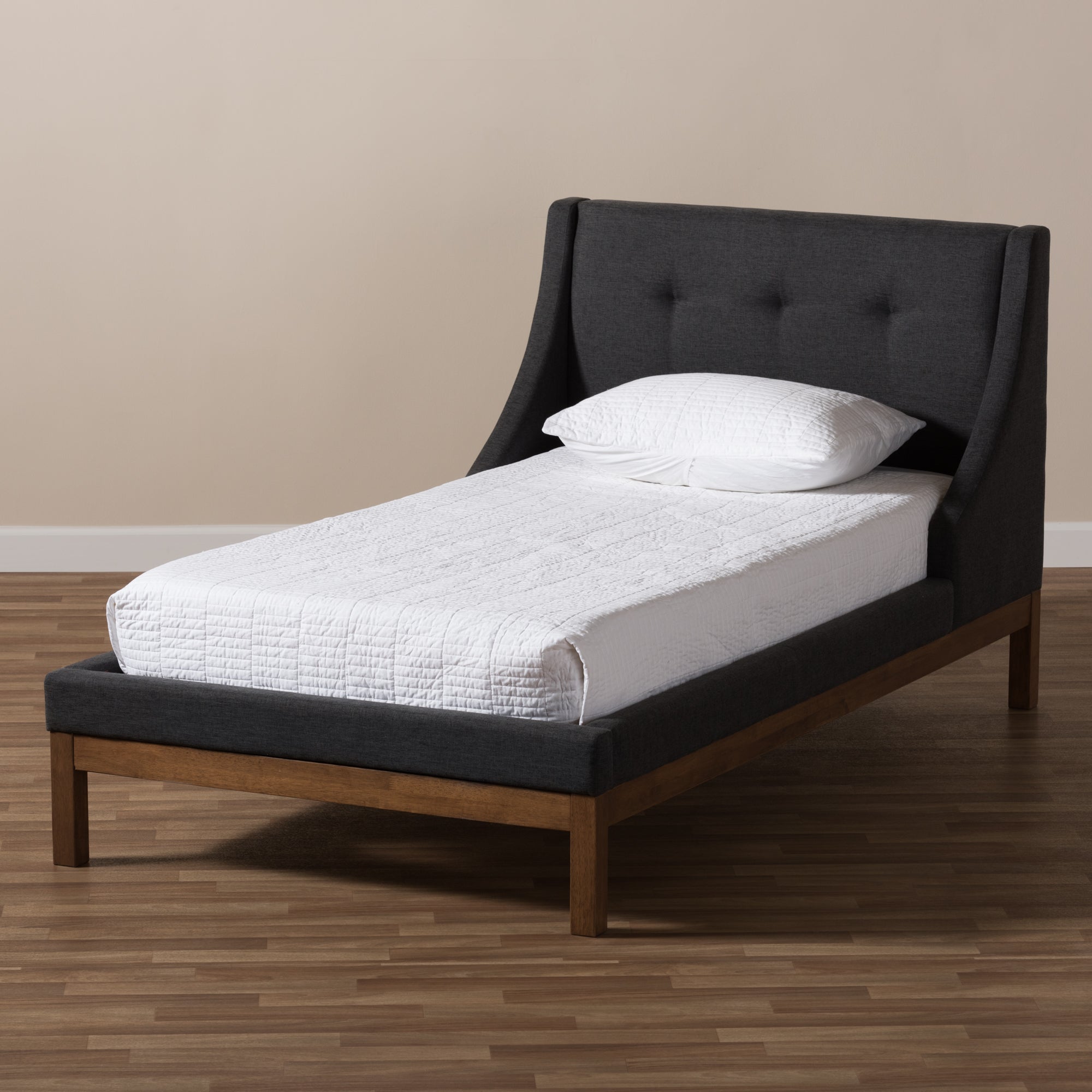 Louvain Modern and Contemporary Fabric Upholstered -Finished Sized Platform Bed