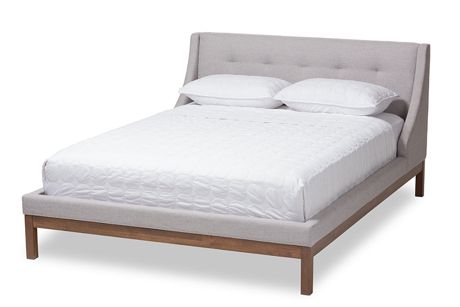 Louvain Modern and Contemporary Fabric Upholstered -Finished Sized Platform Bed