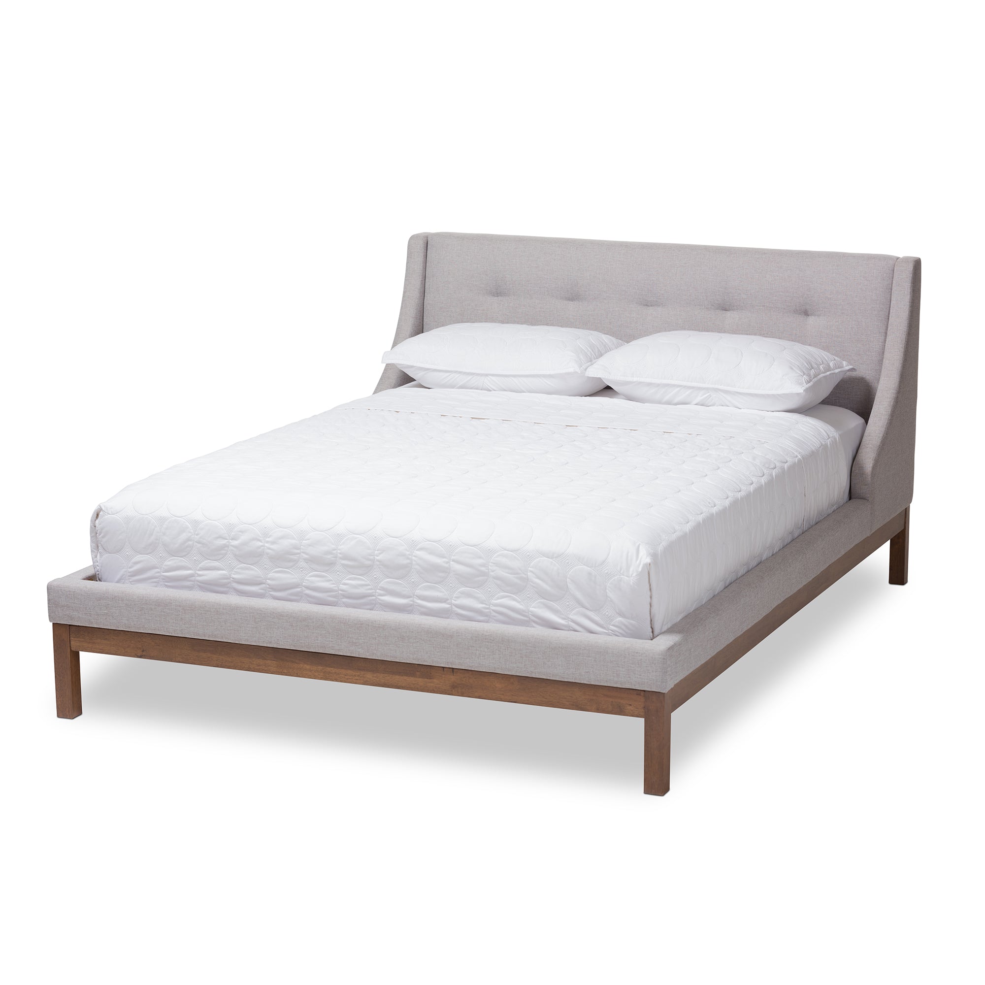 Louvain Modern and Contemporary Fabric Upholstered -Finished Sized Platform Bed