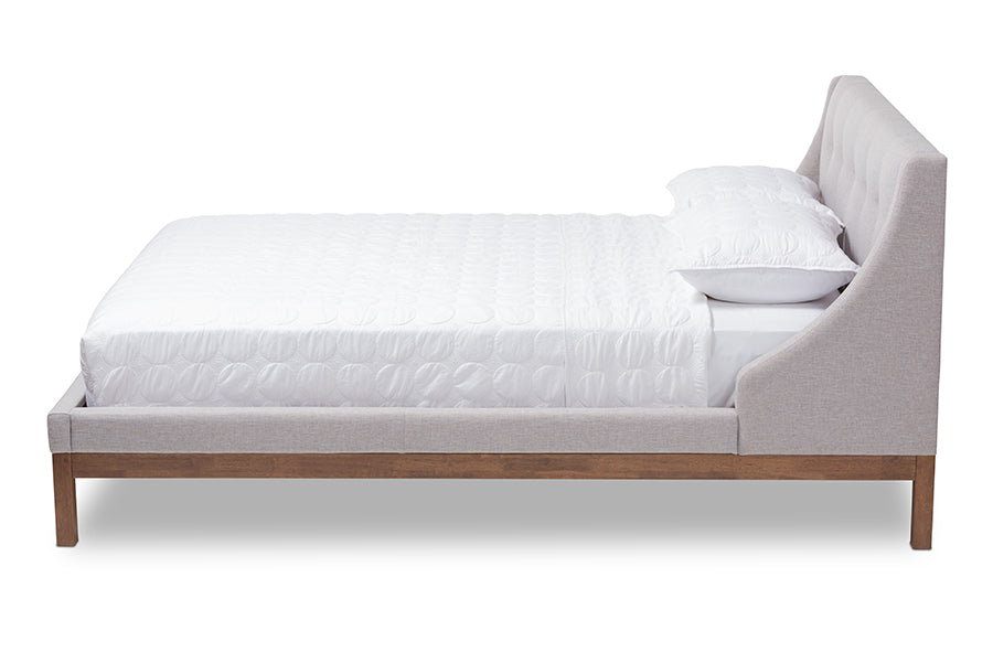 Louvain Modern and Contemporary Fabric Upholstered -Finished Sized Platform Bed