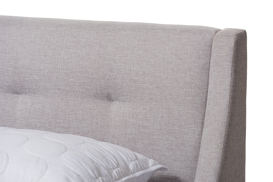 Louvain Modern and Contemporary Fabric Upholstered -Finished Sized Platform Bed