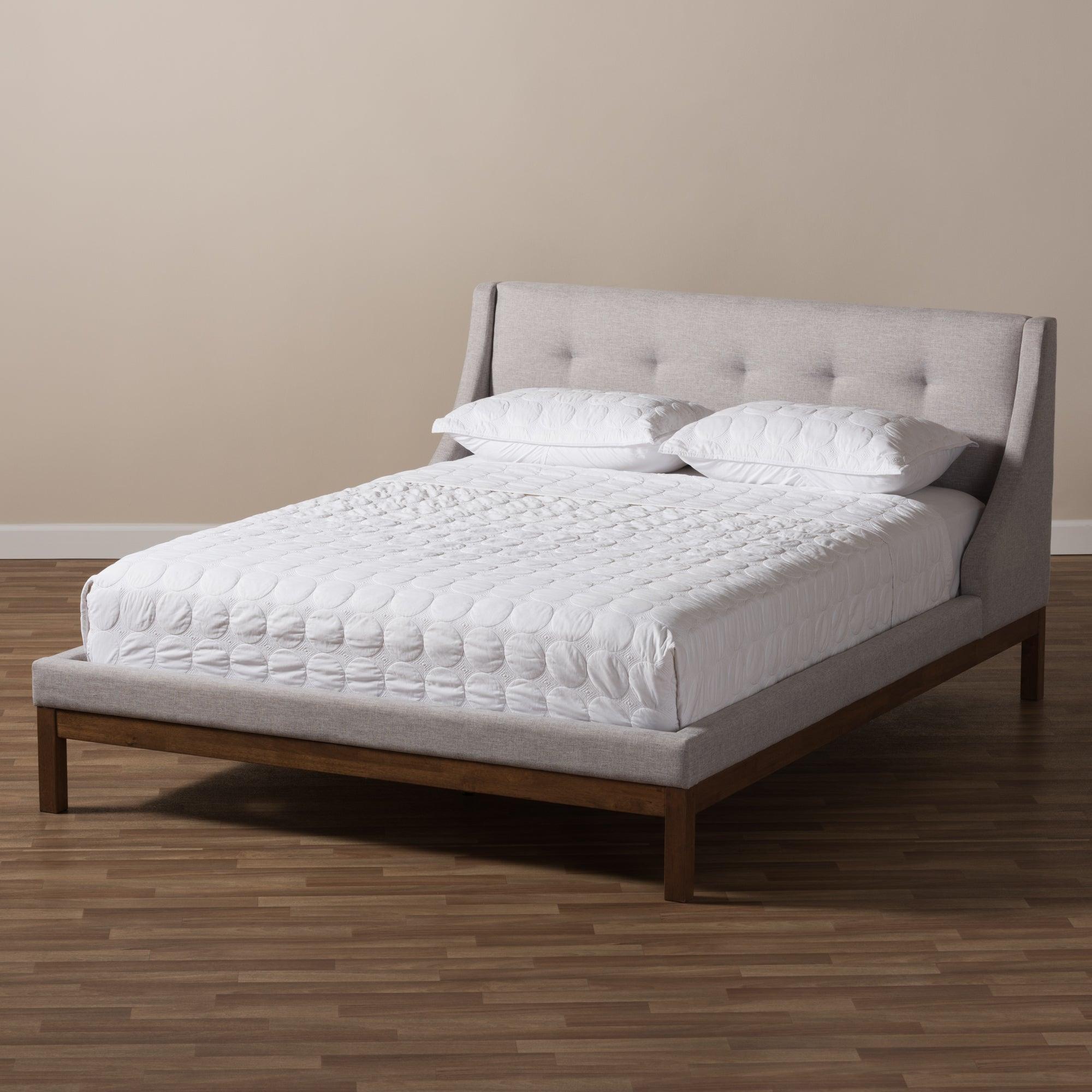Louvain Modern and Contemporary ish Fabric Upholstered -Finished d Platform Bed