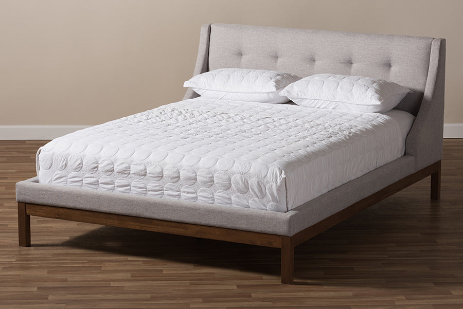 Louvain Modern and Contemporary Fabric Upholstered -Finished Sized Platform Bed