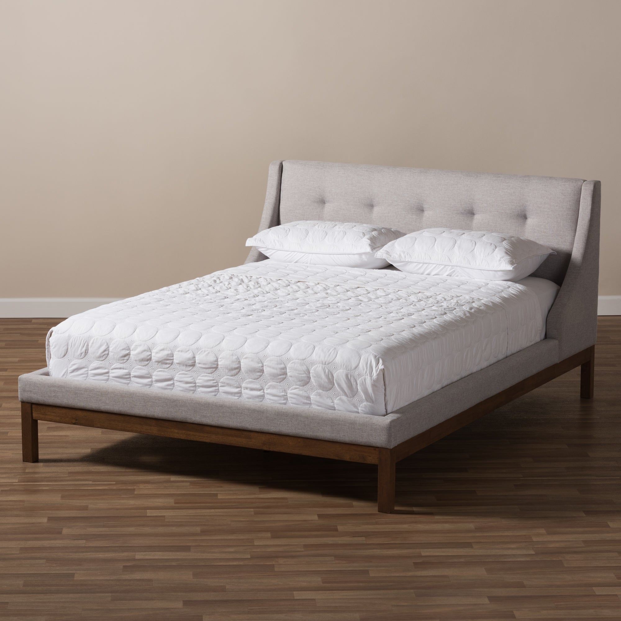 Louvain Modern and Contemporary Fabric Upholstered -Finished Sized Platform Bed