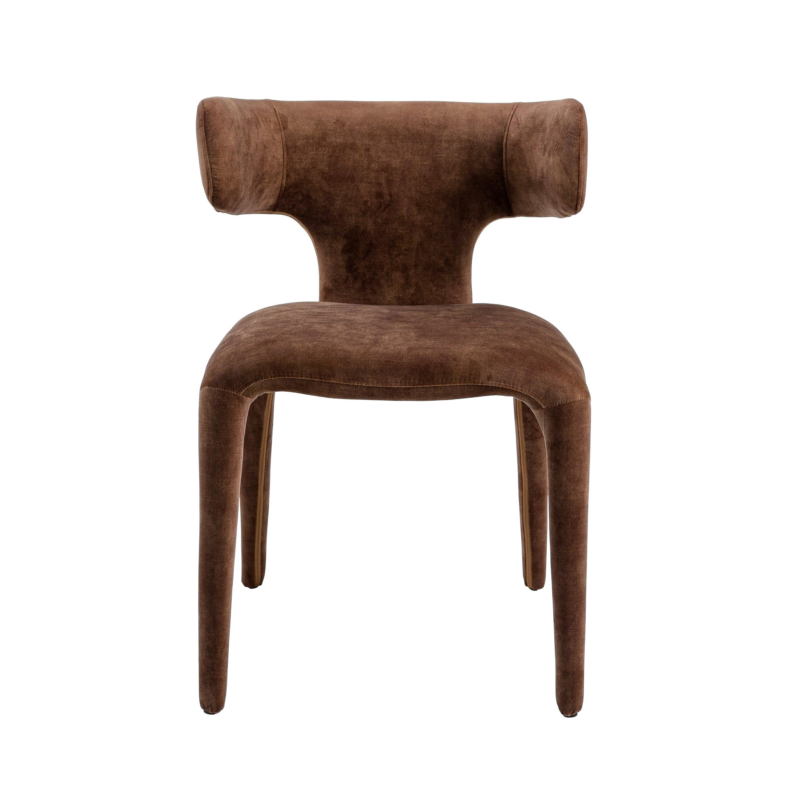 Modrest Saehee Modern Velvet Fabric Dining Chair