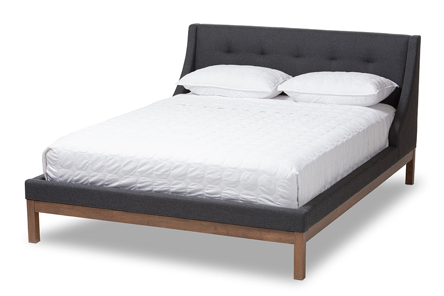 Louvain Modern and Contemporary Fabric Upholstered -Finished Sized Platform Bed