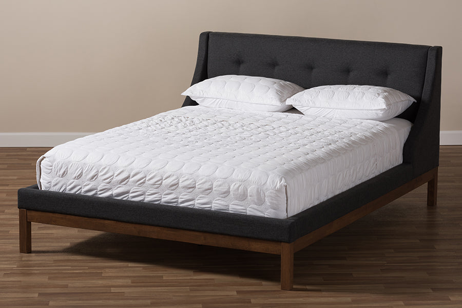 Louvain Modern and Contemporary Fabric Upholstered -Finished Sized Platform Bed