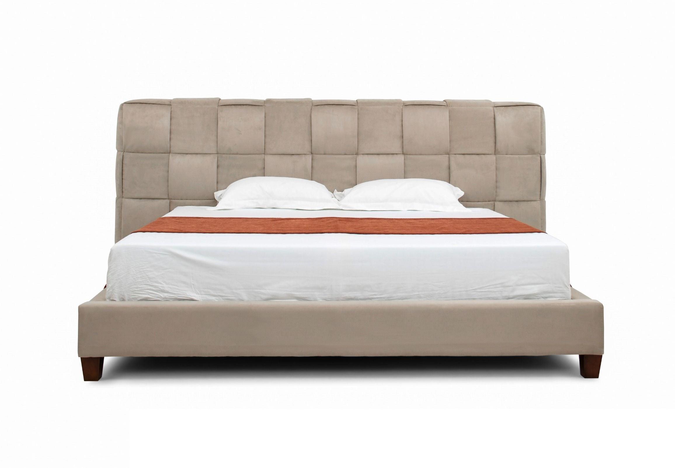 Modrest McKamey - Modern Beige Fabric Bed-Bed-VIG-Wall2Wall Furnishings