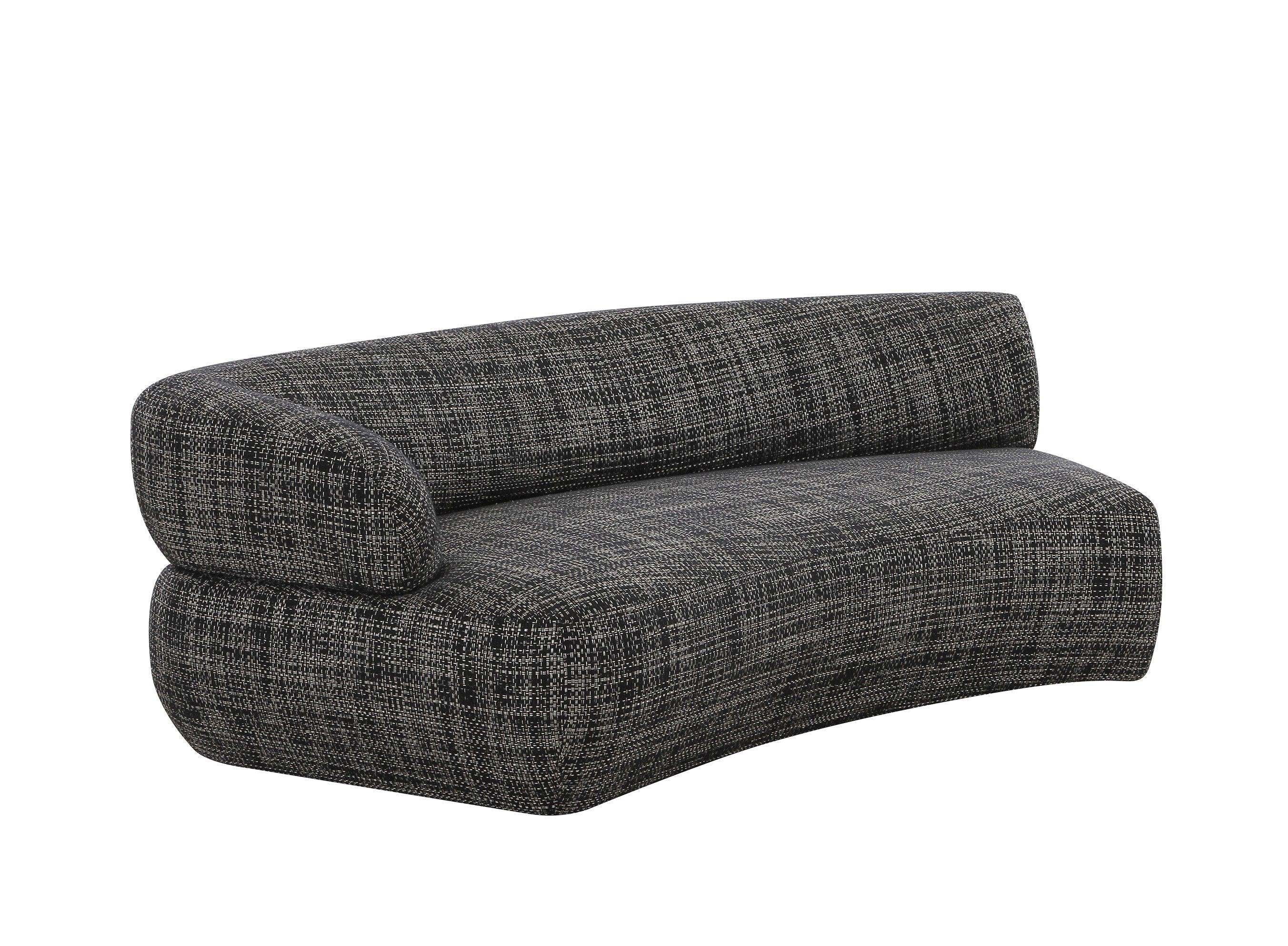 Lakota Modern Fabric Curved Sectional Sofa