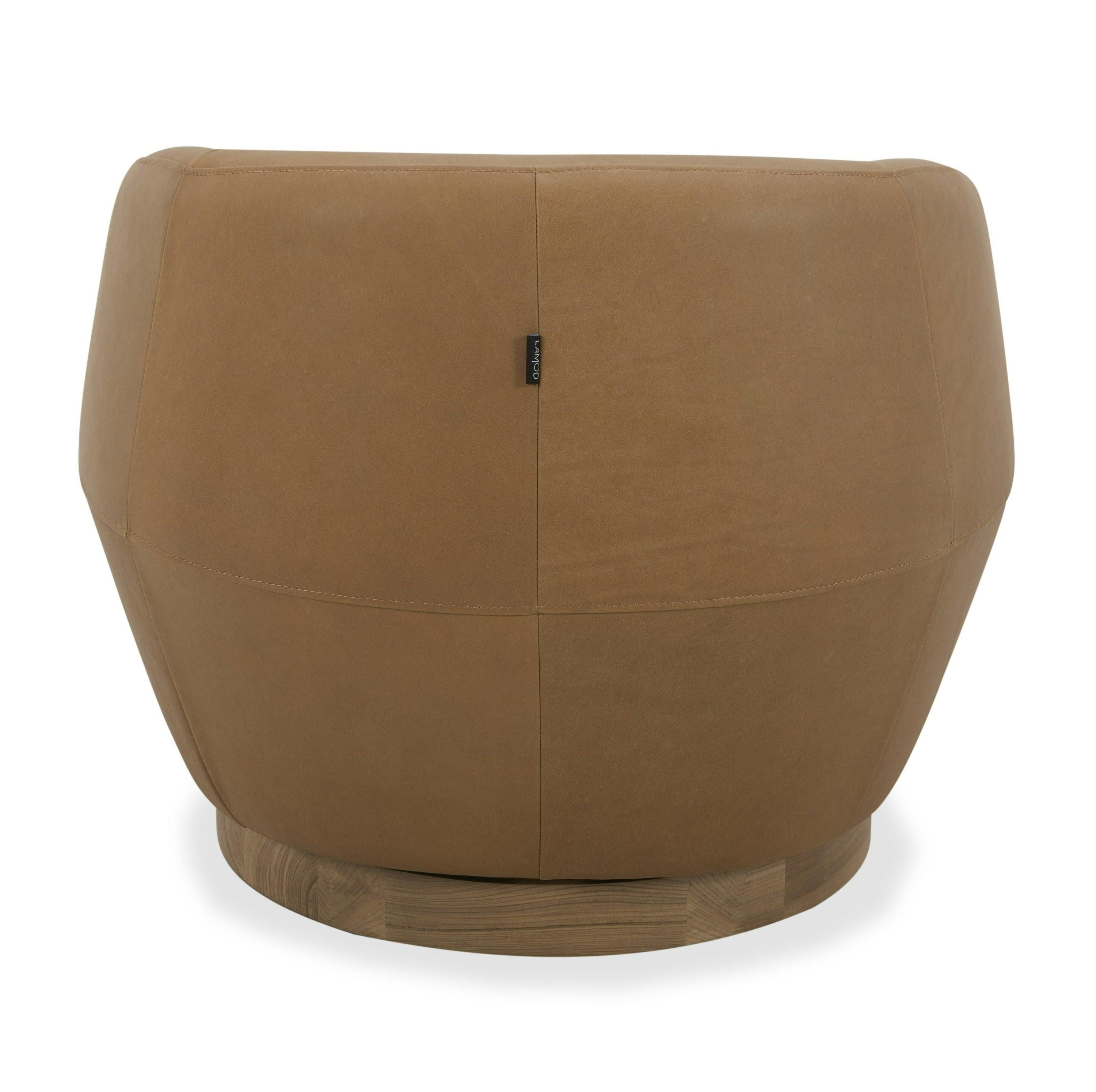 Divani Casa Agatha Modern Leather Swivel Accent Chair