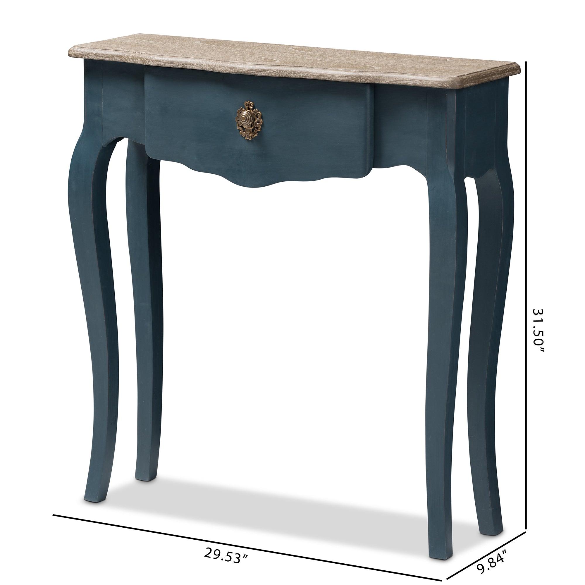 Mazarine Classic and Provincial Spruce Finished Console Table