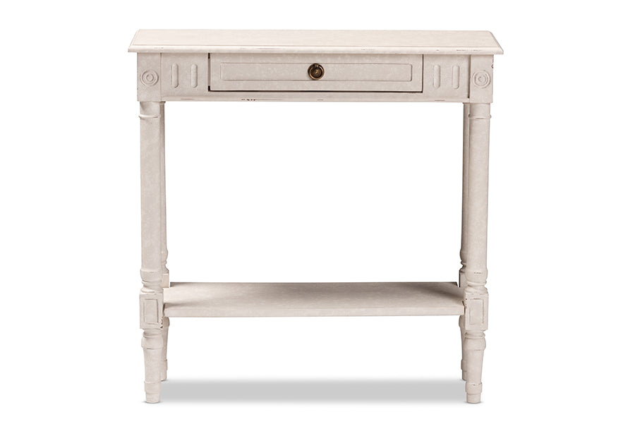 Ariella Country Cottage Farmhouse 1-Drawer Console Table