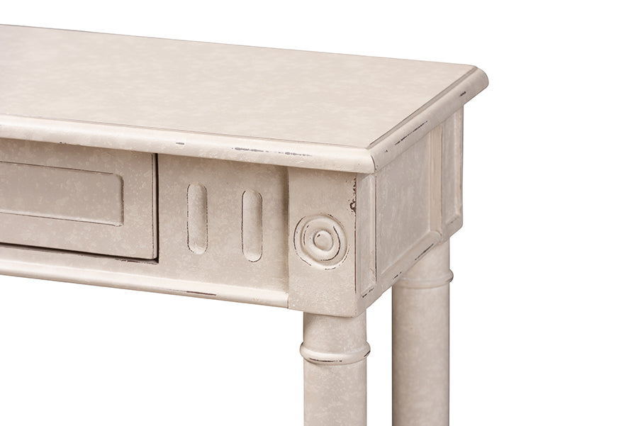 Ariella Country Cottage Farmhouse 1-Drawer Console Table