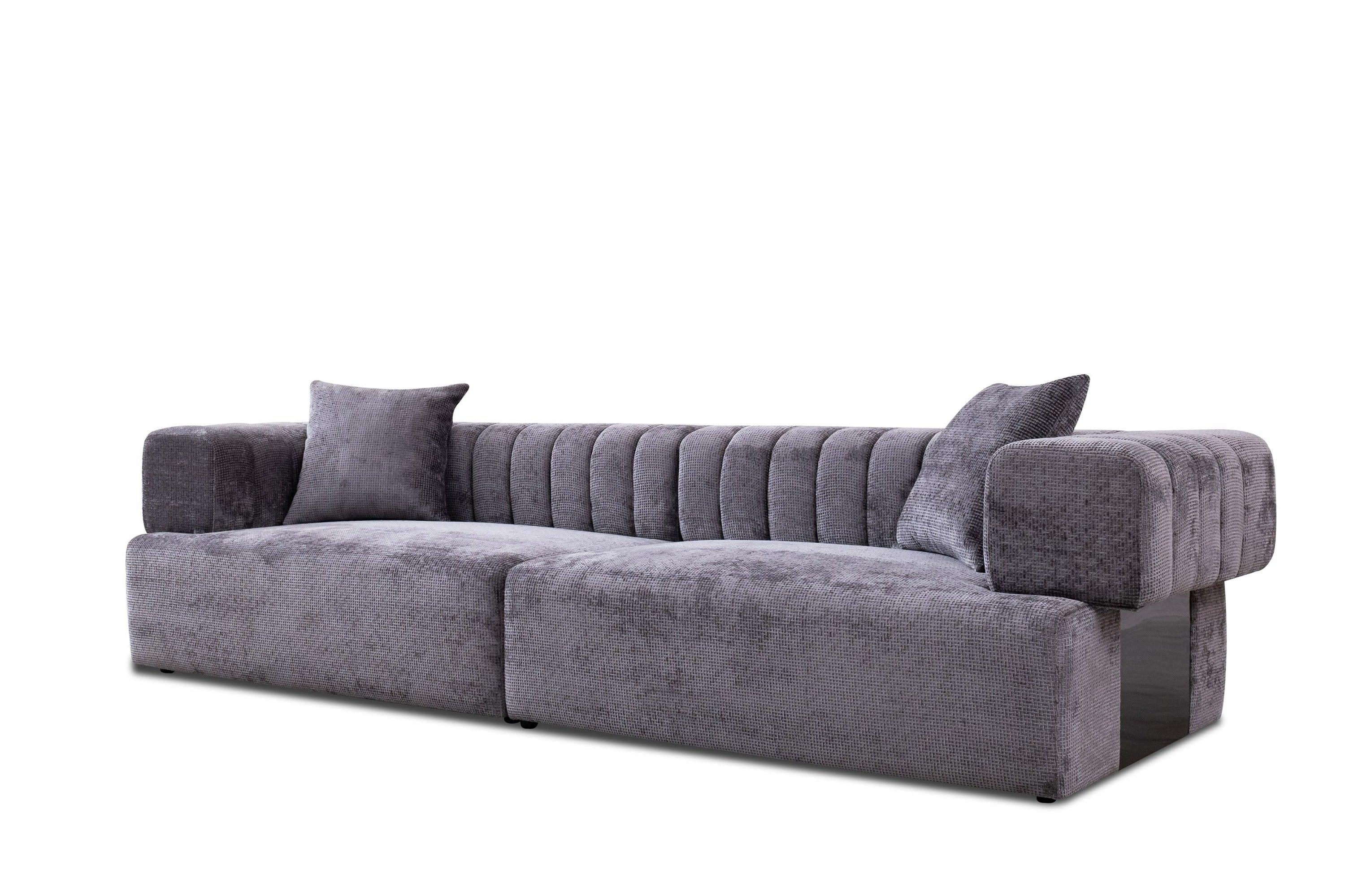 Divani Casa Moreno Modern Fabric 4Seater Sofa