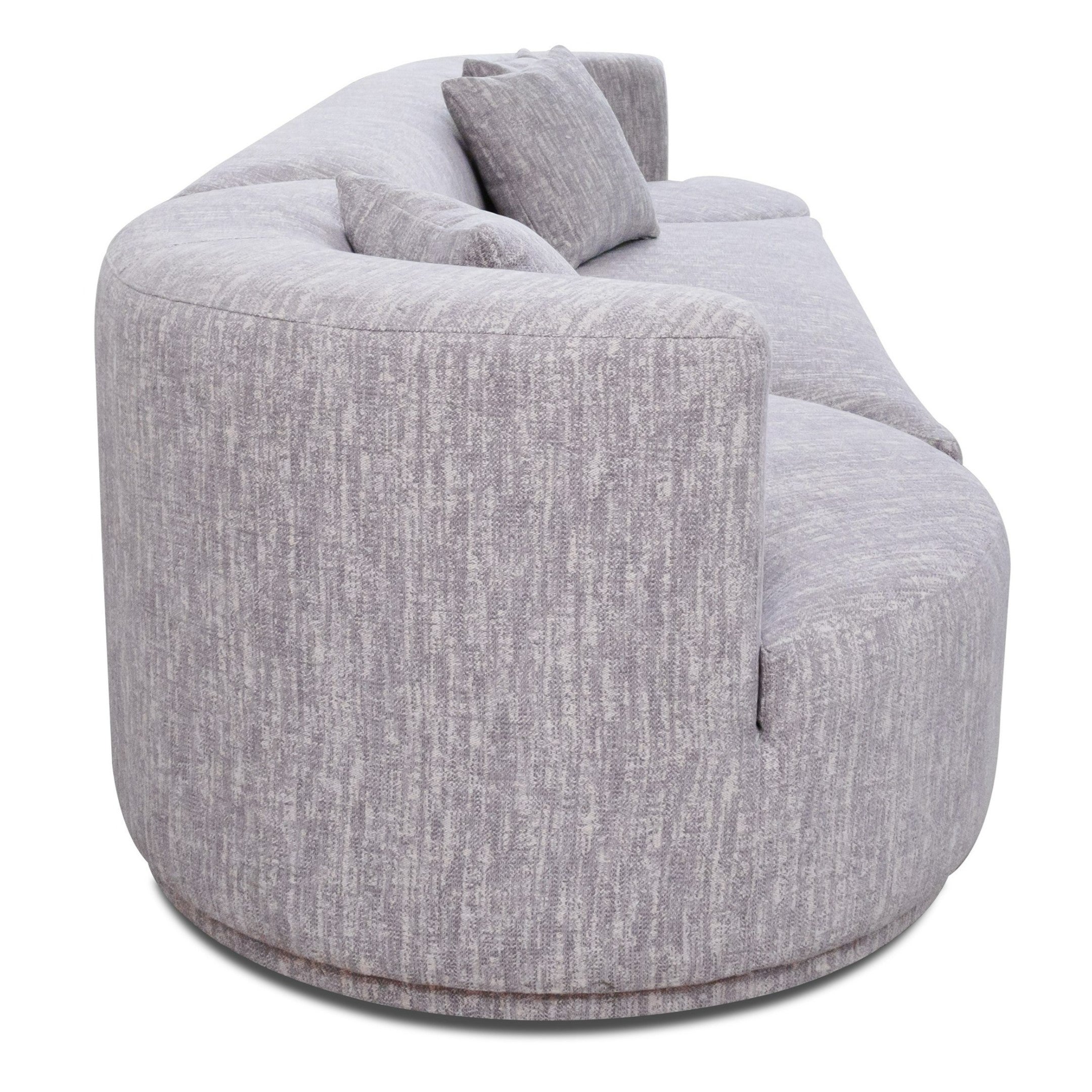 Beau Modern Fabric Sectional Sofa With 2 Swirling Chair