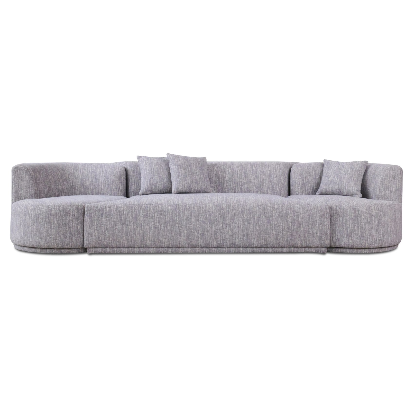 Beau Modern Fabric Sectional Sofa With 2 Swirling Chair