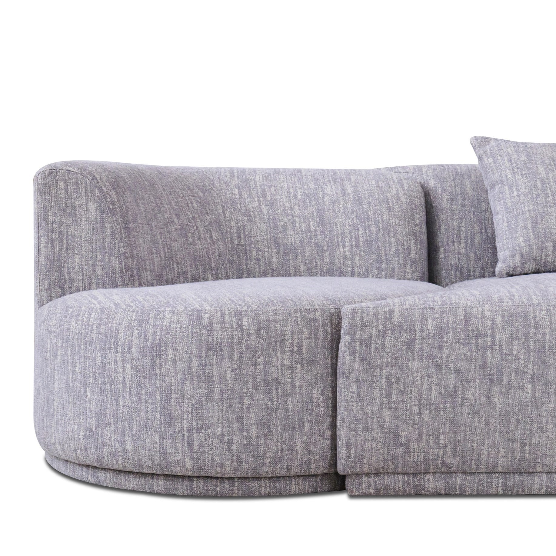 Beau Modern Fabric Sectional Sofa With 2 Swirling Chair