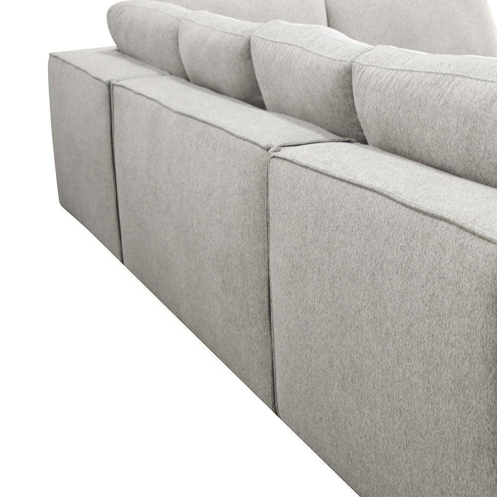 Divani Casa Lulu Modern Fabric Modular Sectional Sofa w/ Right Facing Chaise