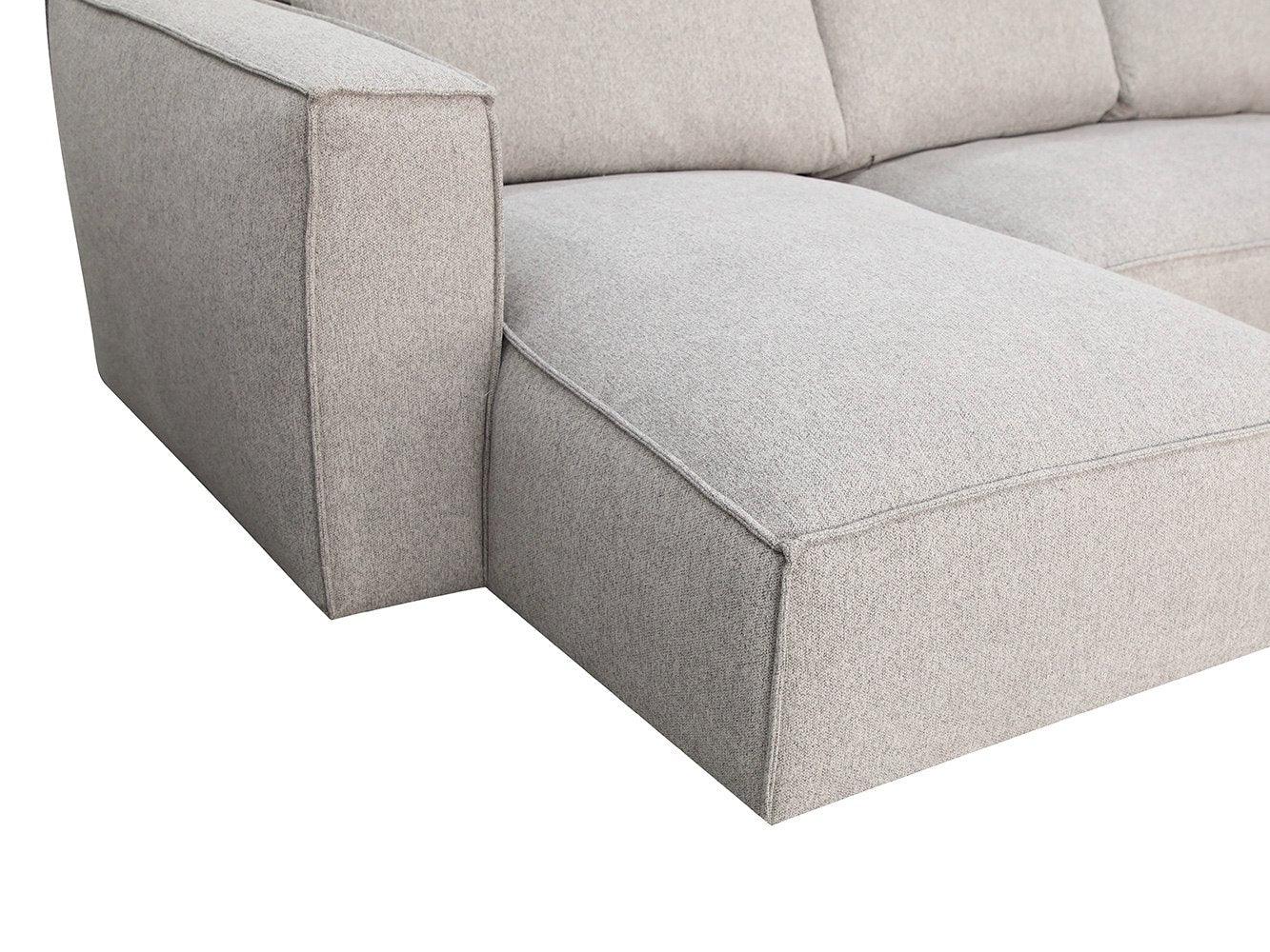 Divani Casa Lulu Modern Fabric Modular Sectional Sofa w/ Right Facing Chaise