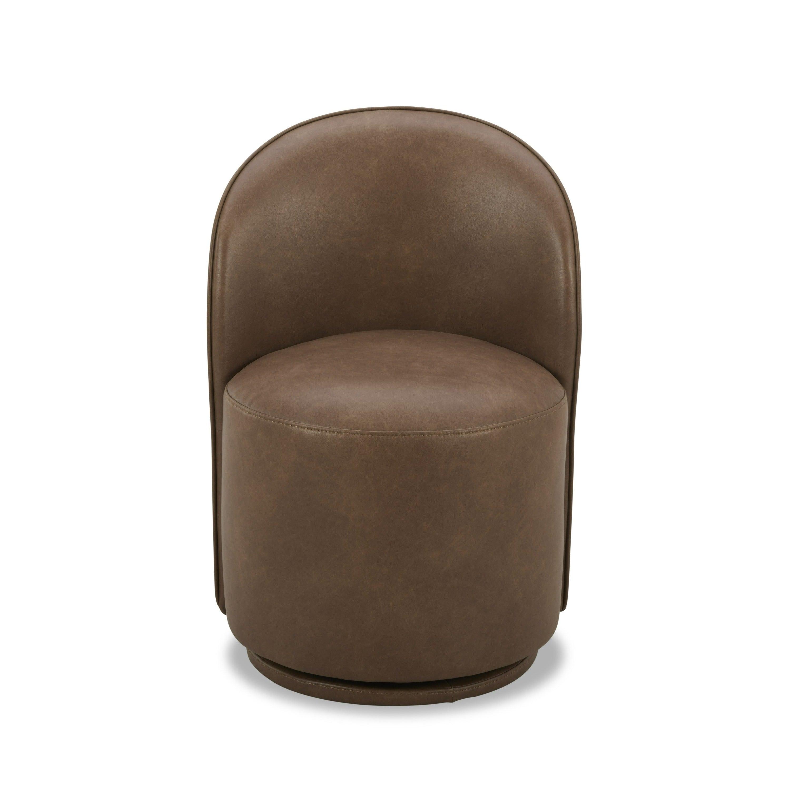 Modrest Correa Modern Vegan Leather Swivel Dining Chair