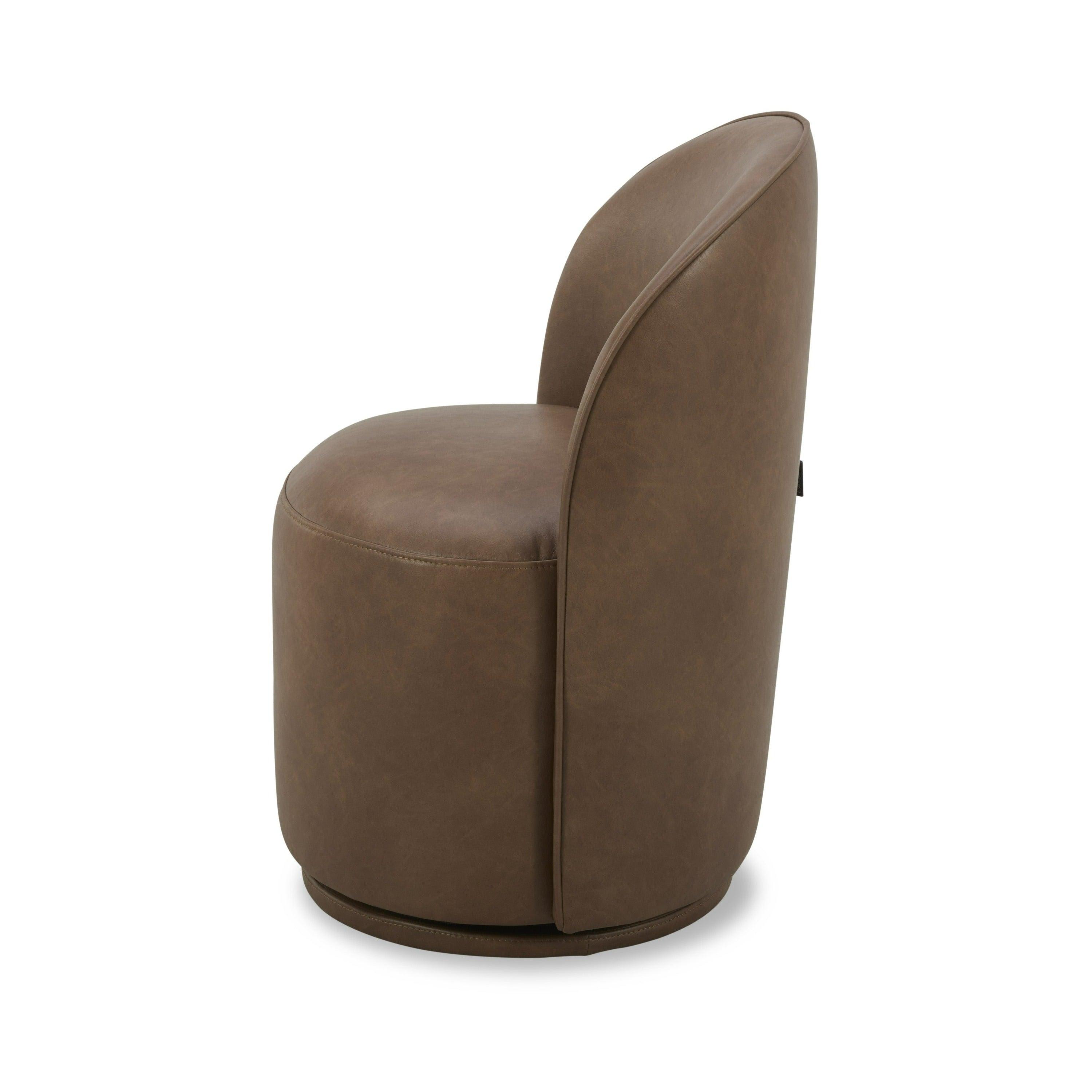 Modrest Correa Modern Vegan Leather Swivel Dining Chair