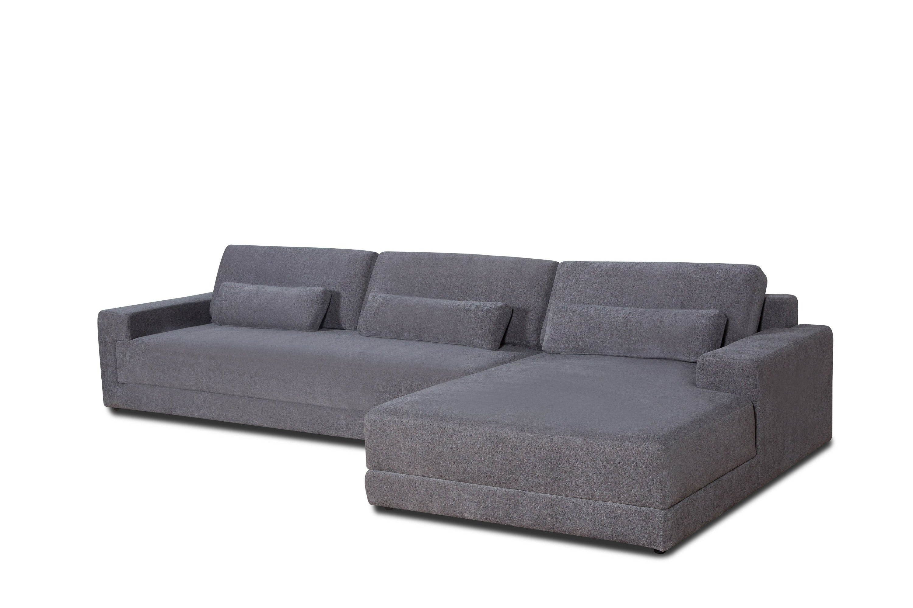 Divani Casa Loki Modern Fabric Right Facing Sectional Sofa