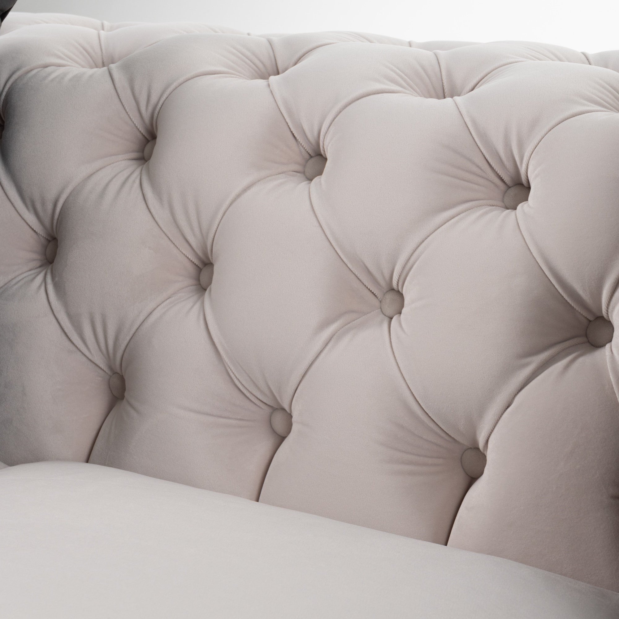 Clarice Transitional Light Velvet Sofa