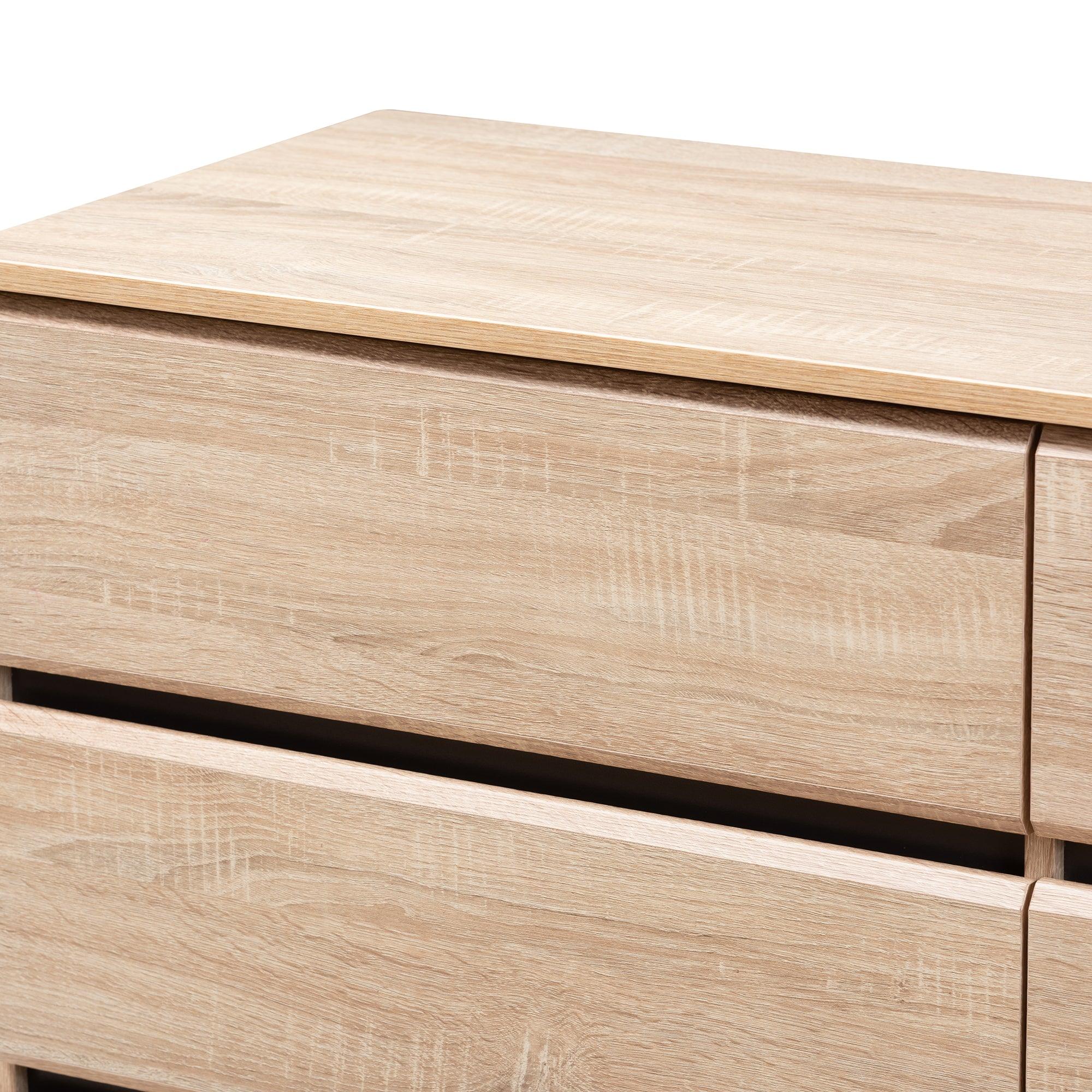 Miren Mid-Century Modern Light and Dark 6-Drawer Dresser
