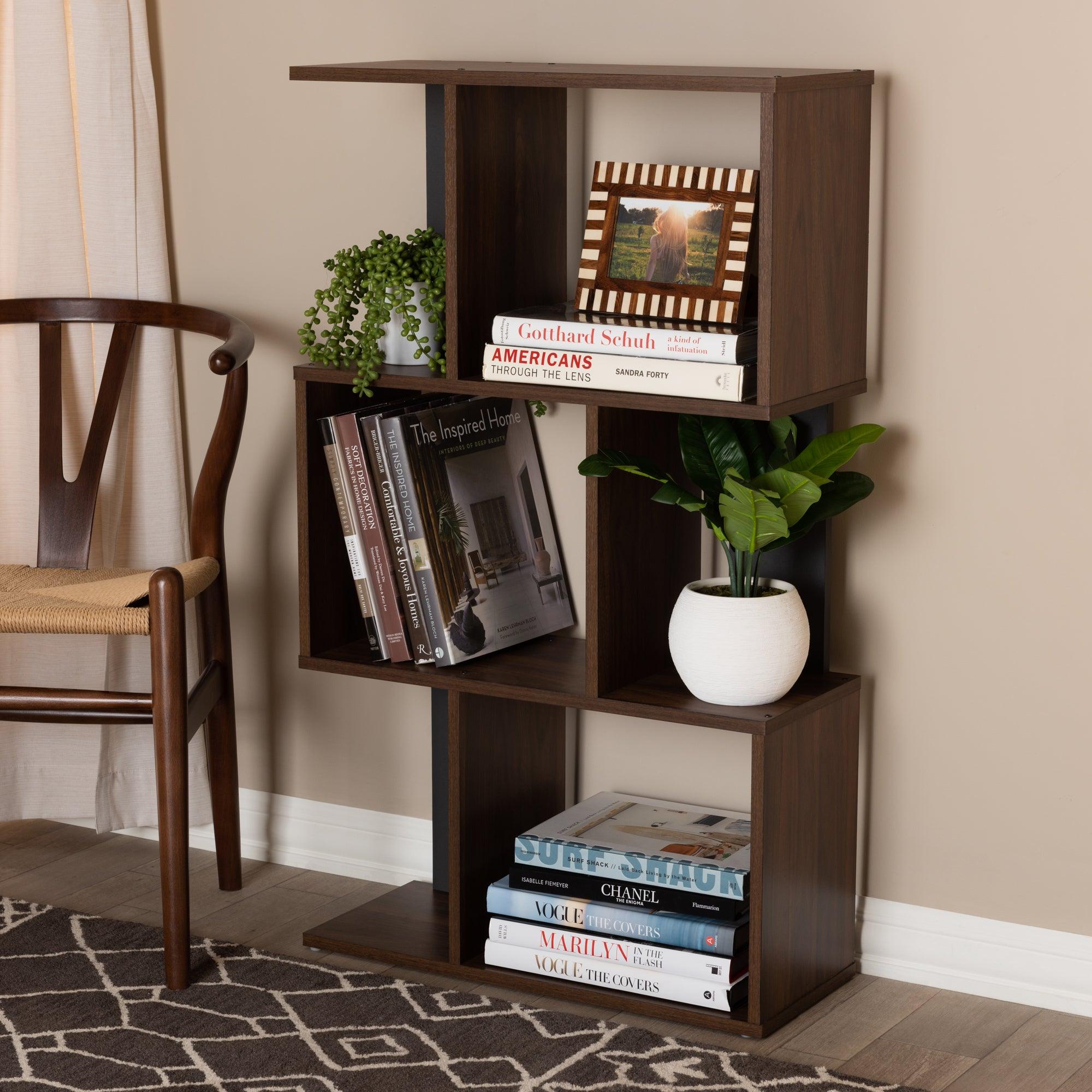 Legende Modern and Contemporary and Dark Finished Display Bookcase
