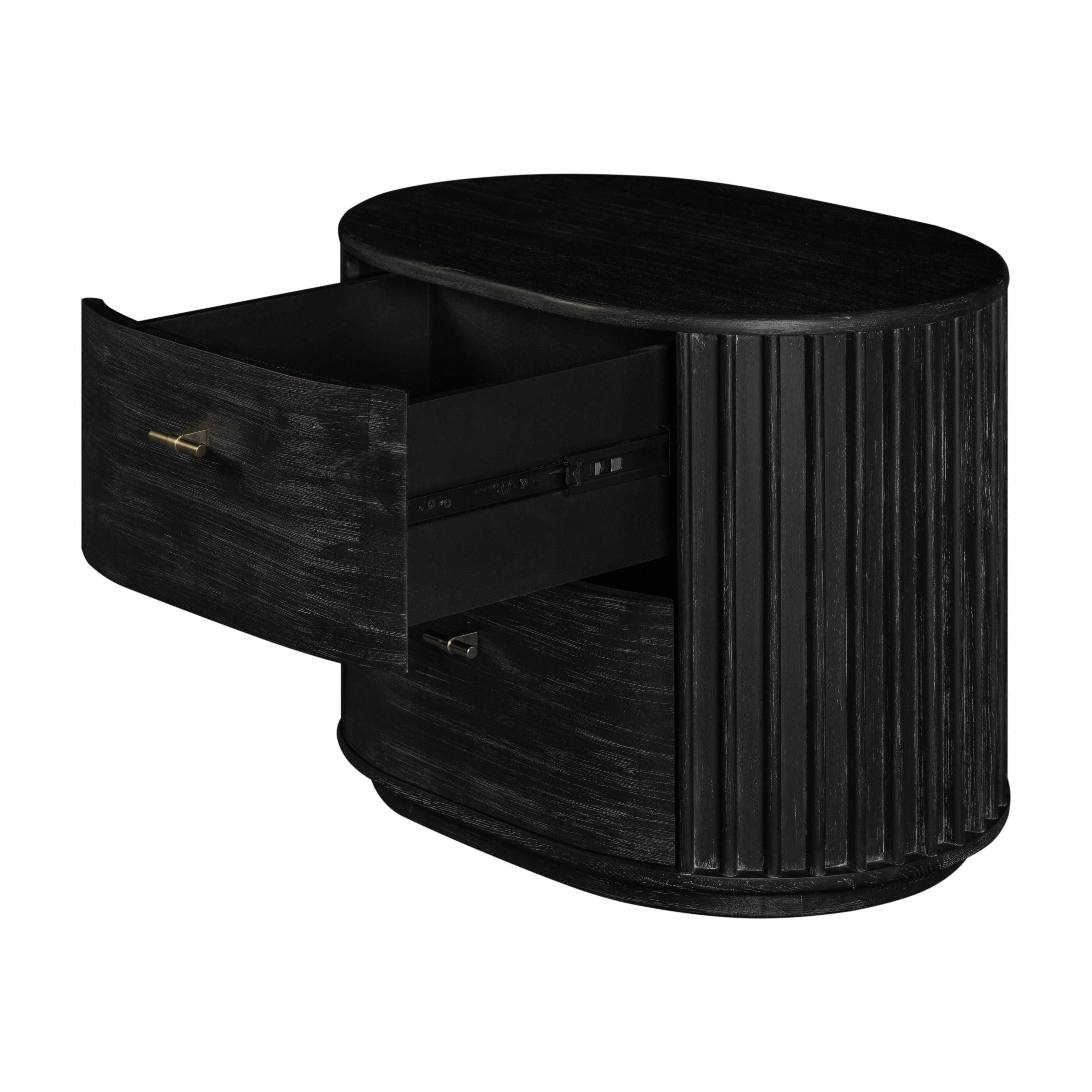 Modrest Fields Modern Acacia Nightstand