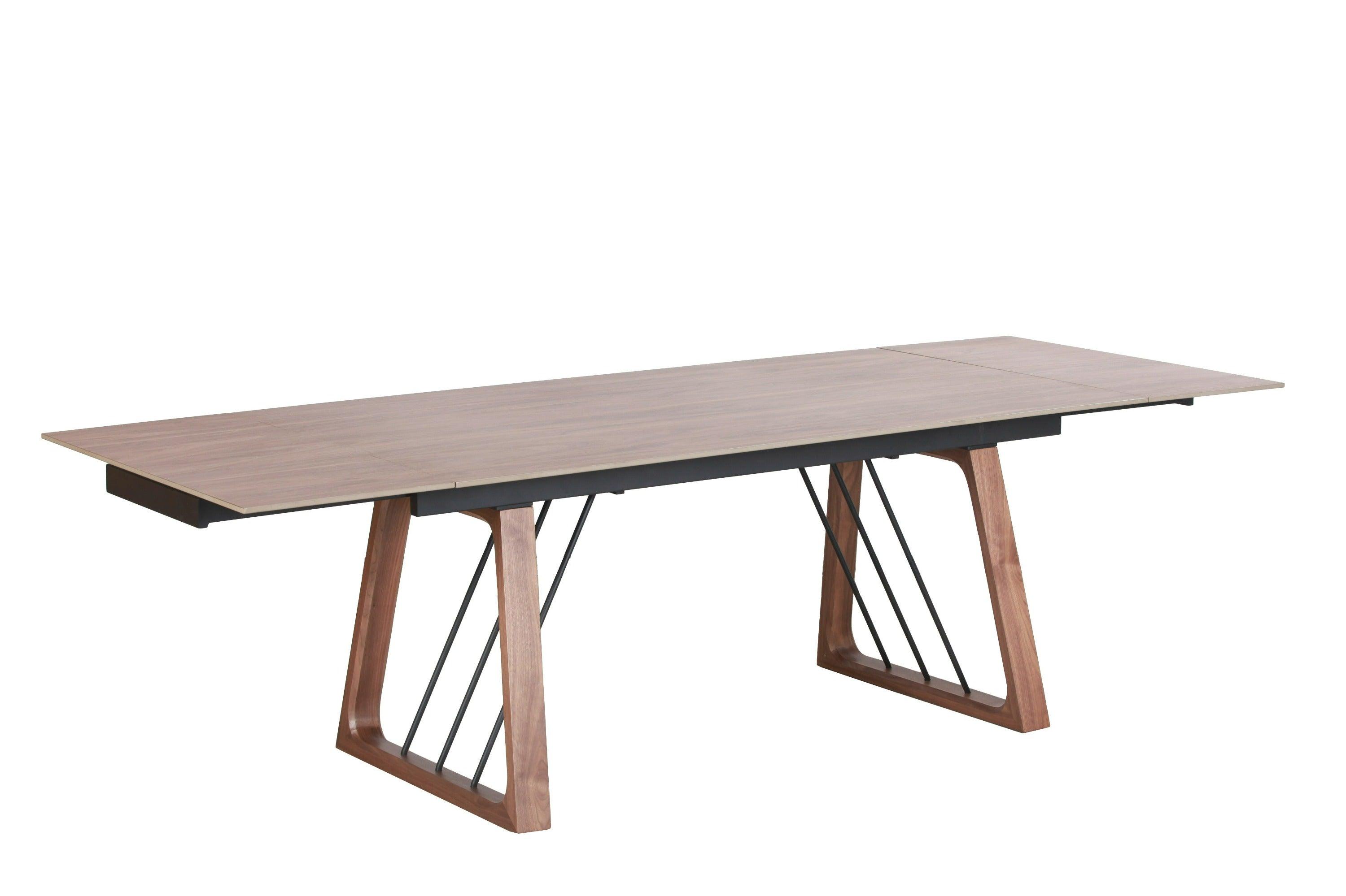 Modrest Emmond MidCentury Modern Ceramic Extendable Dining Table