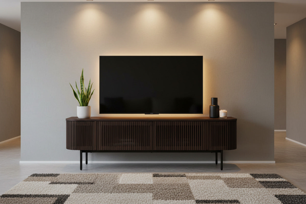 Clifton Modern Ash Tall TV Stand