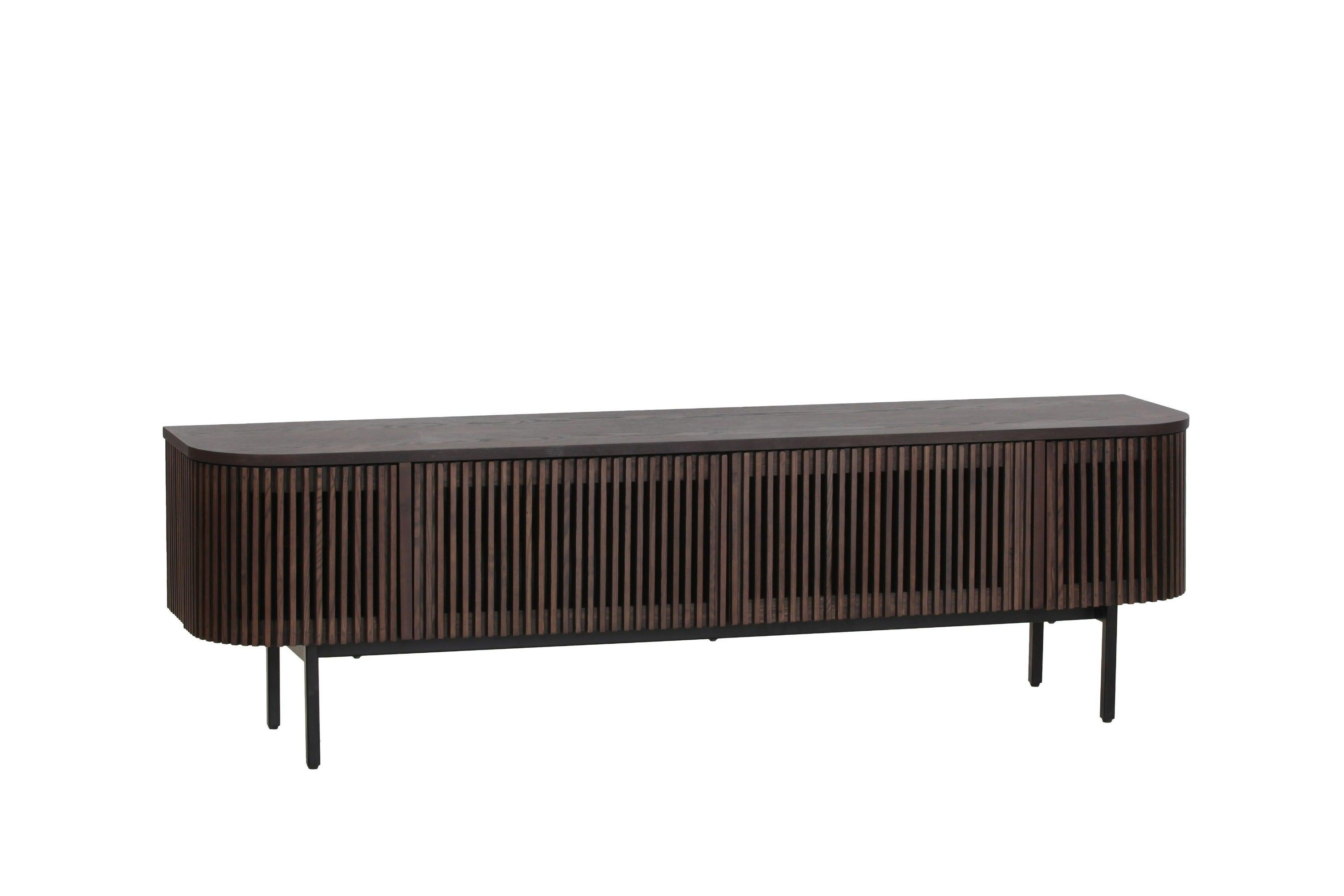 Modrest Clifton Modern Smoked Ash Tall TV Stand