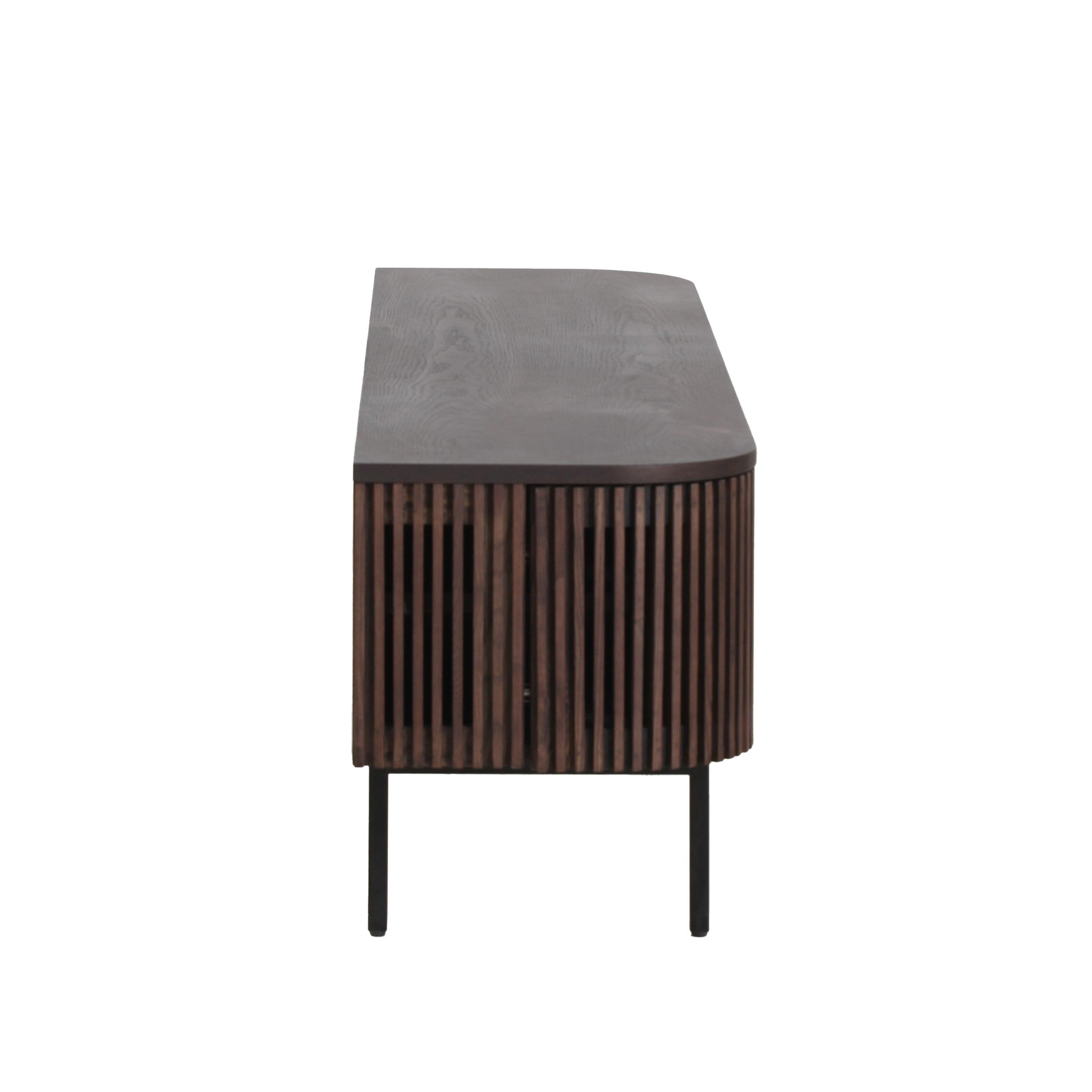 Modrest Clifton Modern Smoked Ash Tall TV Stand