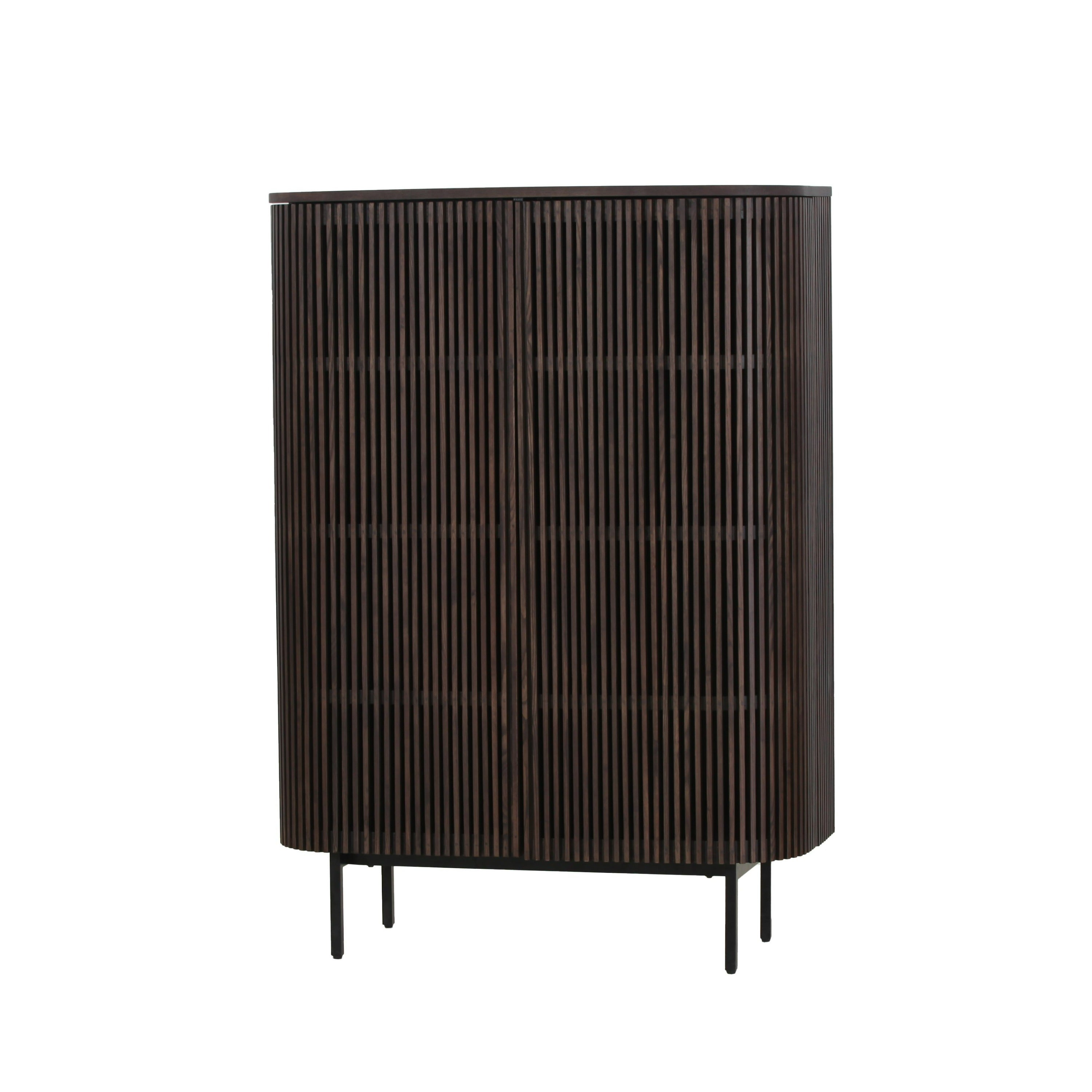 Modrest Clifton Modern Smoked Ash Tall Buffet
