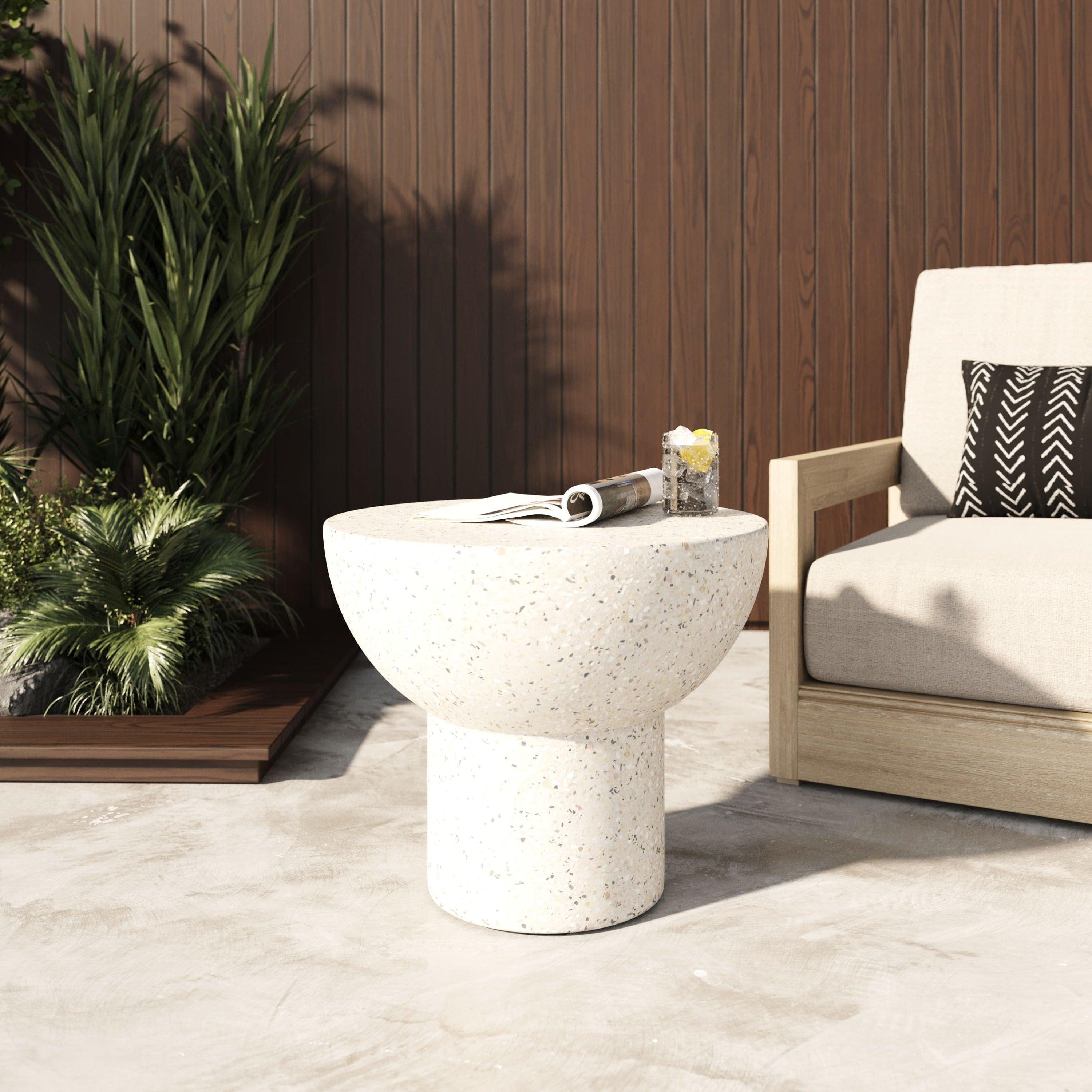 Modrest Fate Modern Terrazzo Concrete End Table