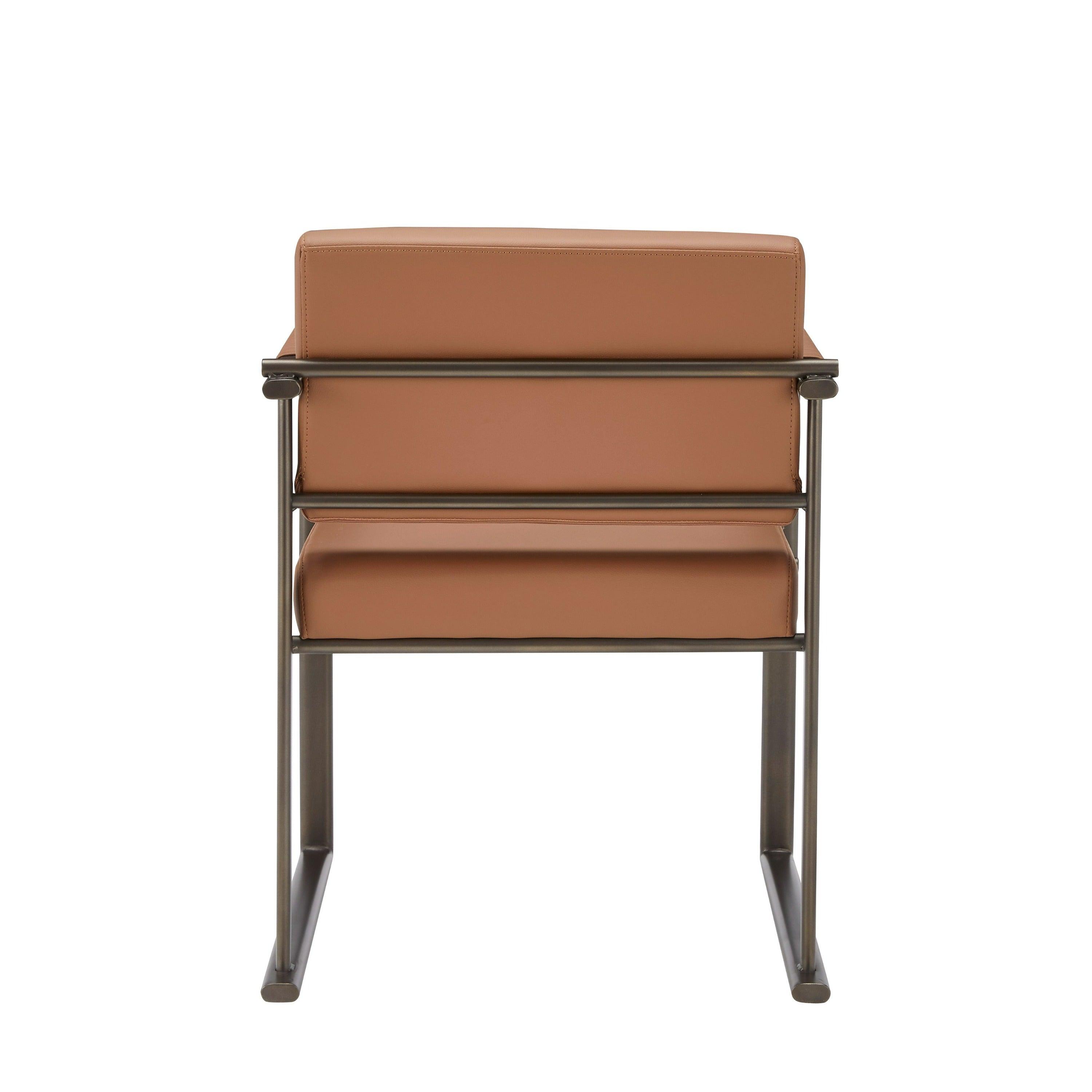 Modrest Atlan Modern Vegan Leather Dark Dining Chair
