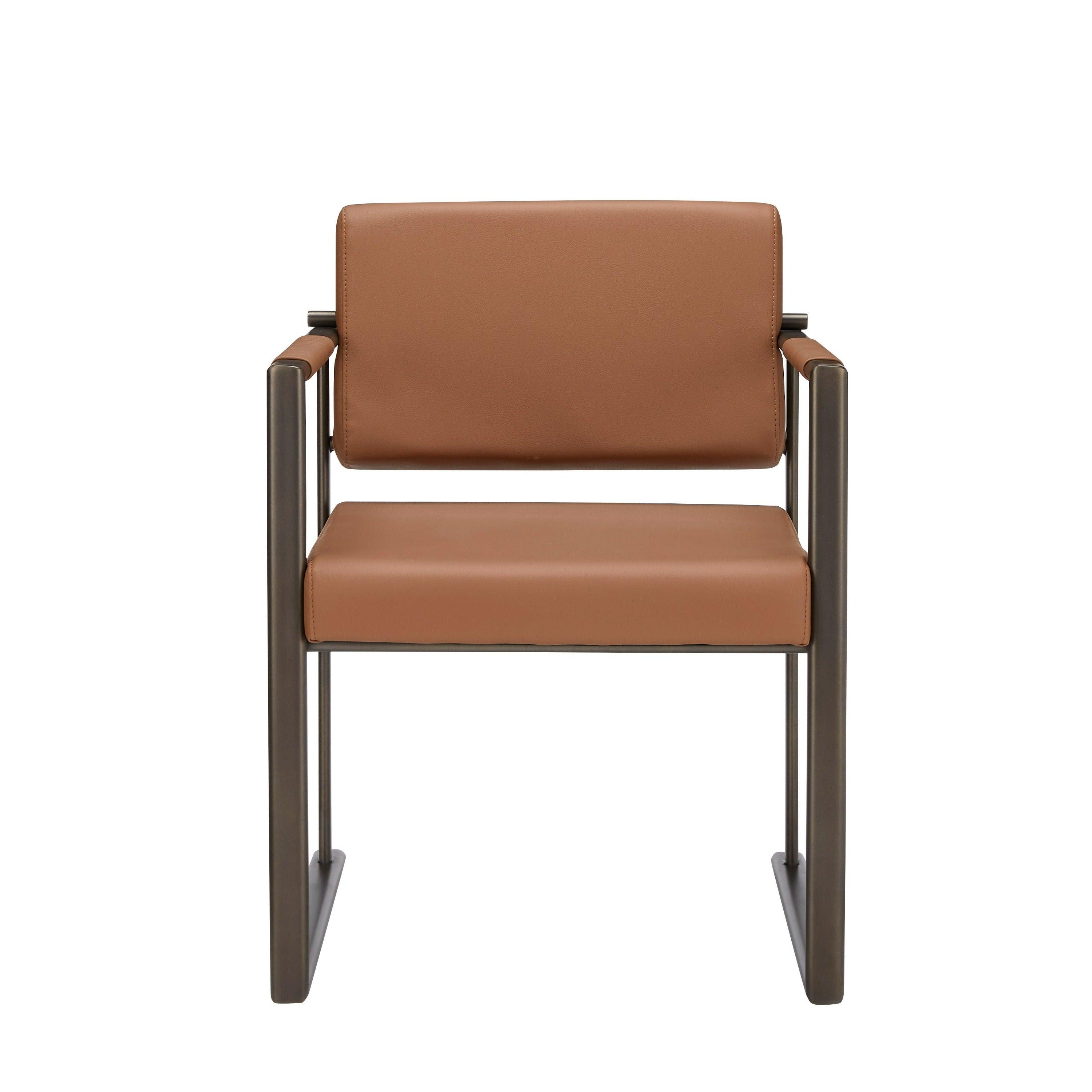 Modrest Atlan Modern Vegan Leather Dark Dining Chair