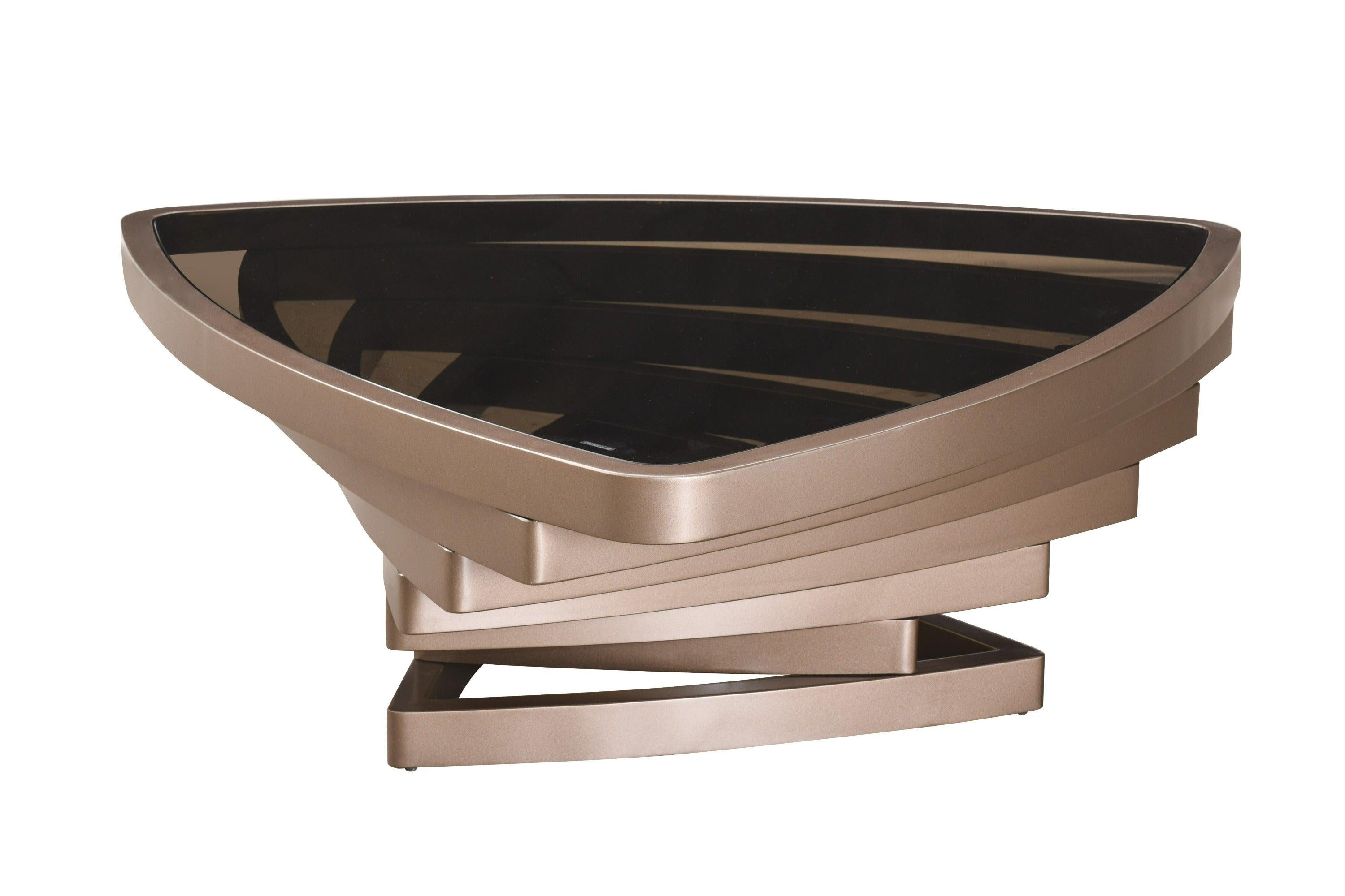 Modrest Jovial Contemporary Glass Dark Coffee Table