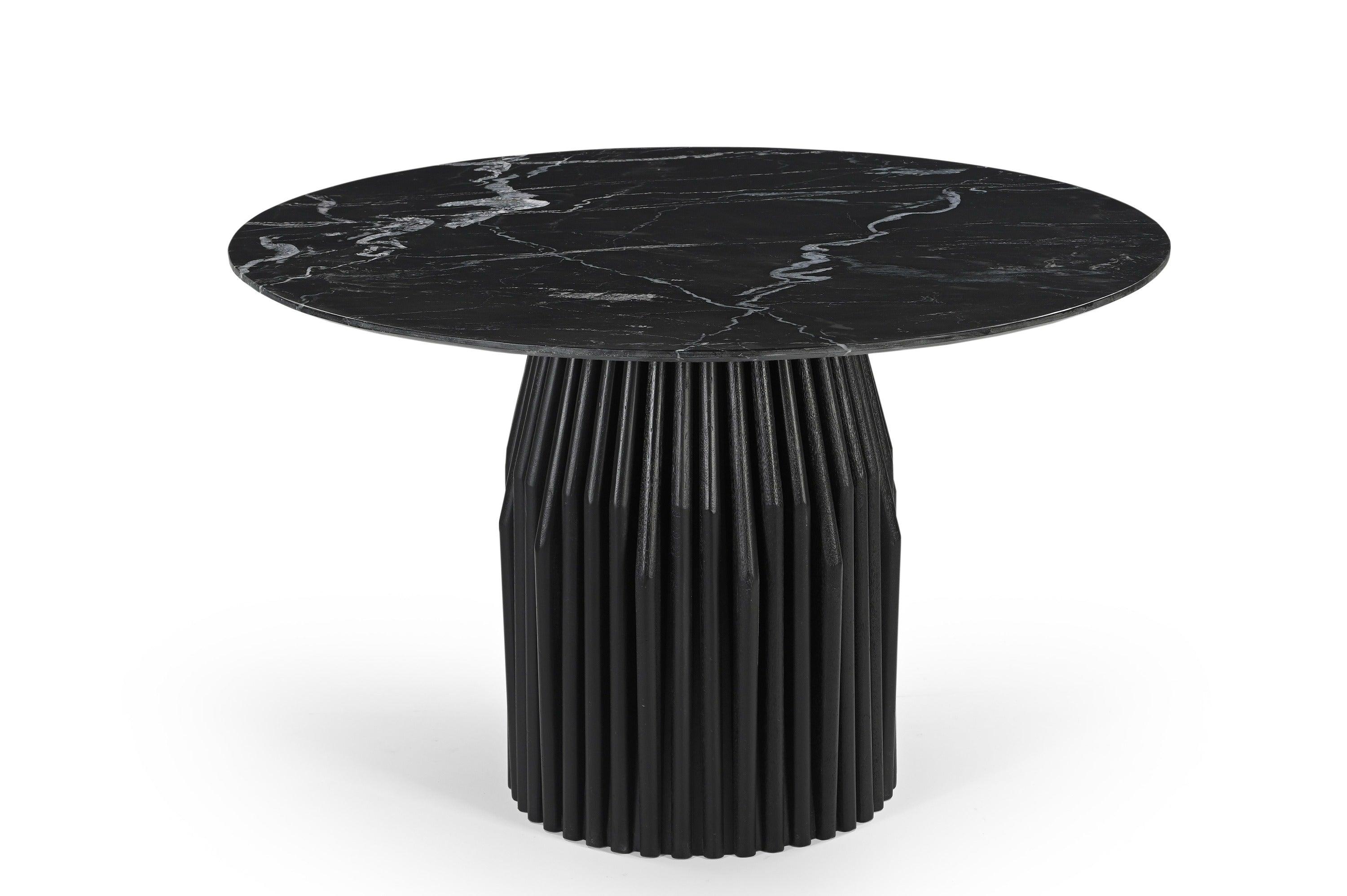 Modrest Jenna Modern Marble Mango Round Dining Table