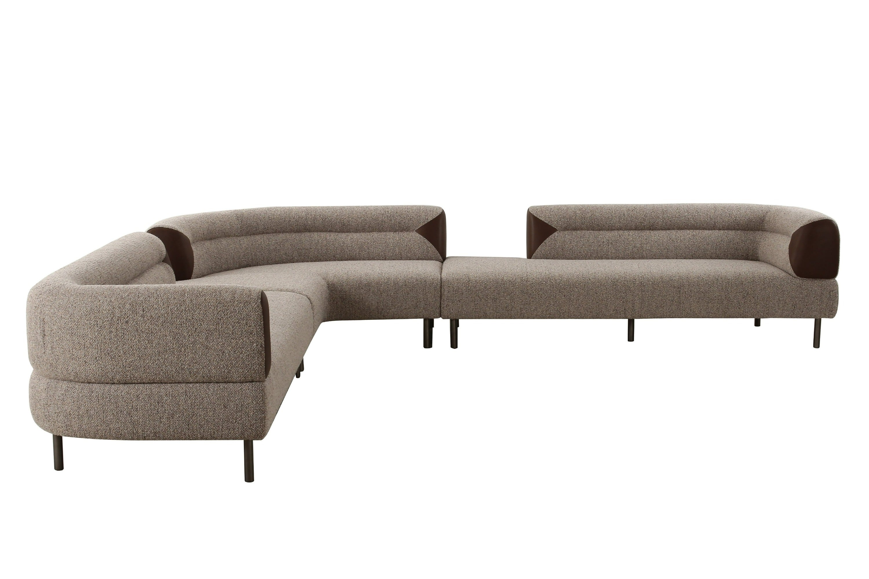 Divani Casa Plume Modern Fabric Sectional Sofa