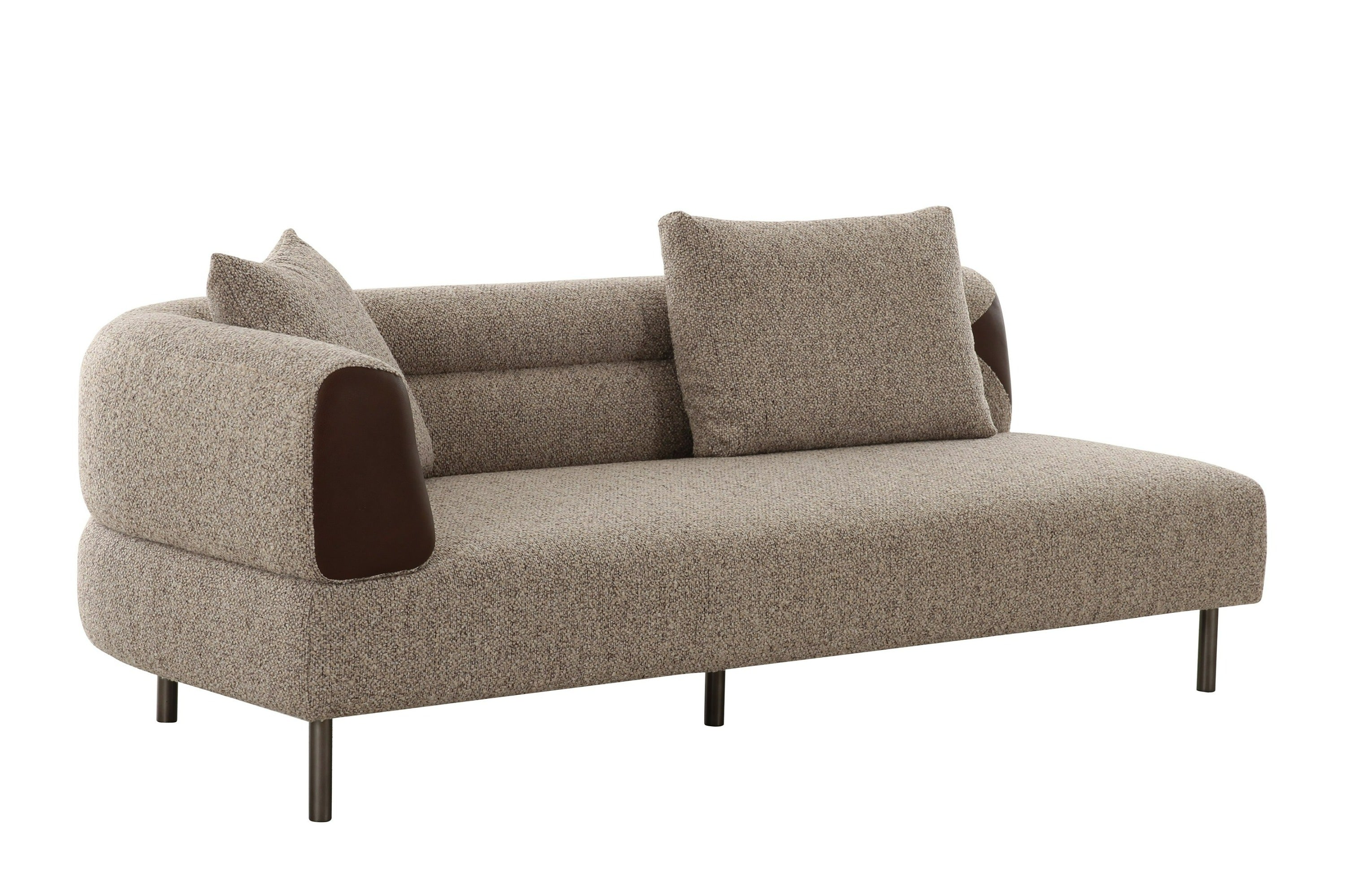Divani Casa Plume Modern Fabric Sectional Sofa