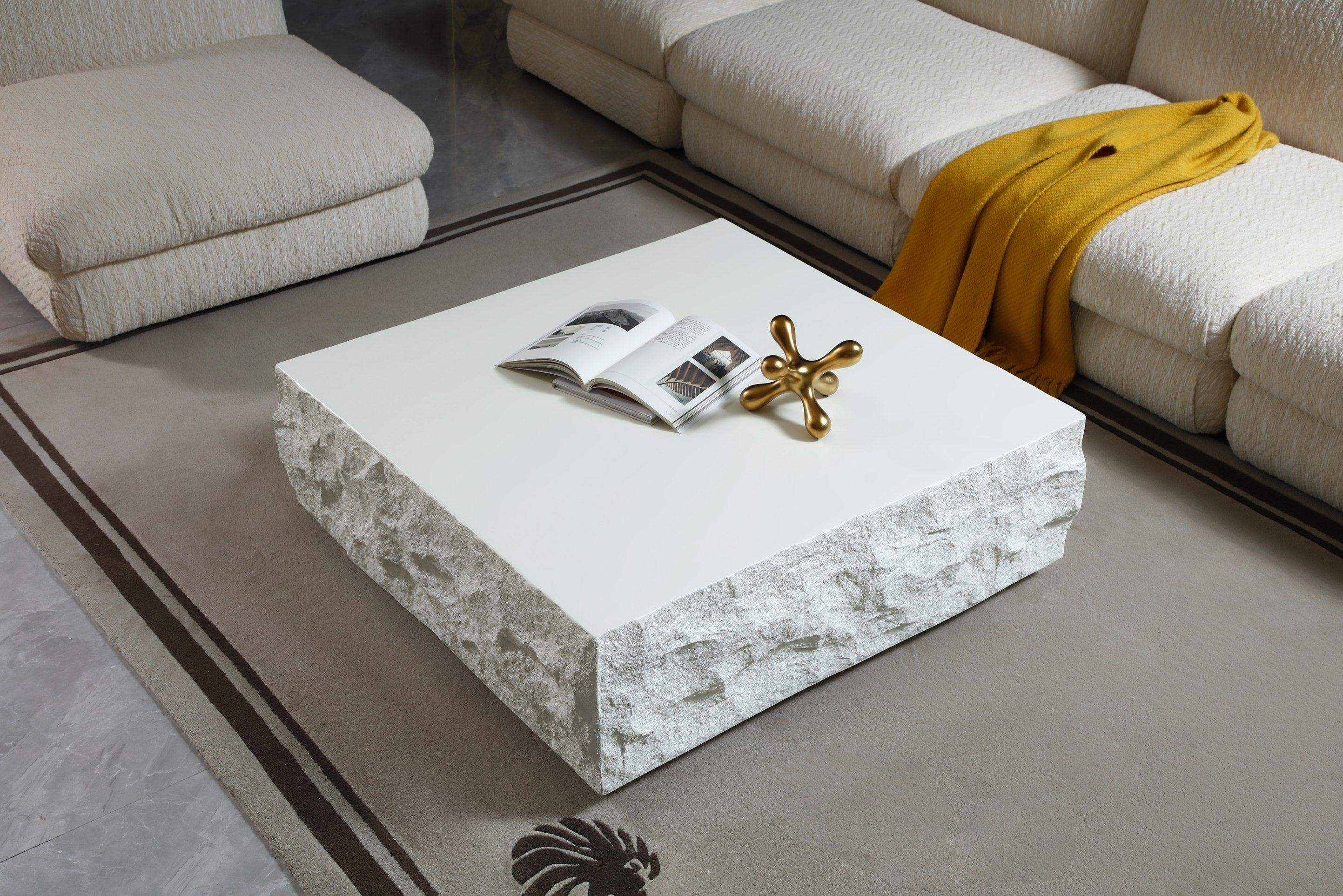 Modrest Quarry Modern Square Coffee Table