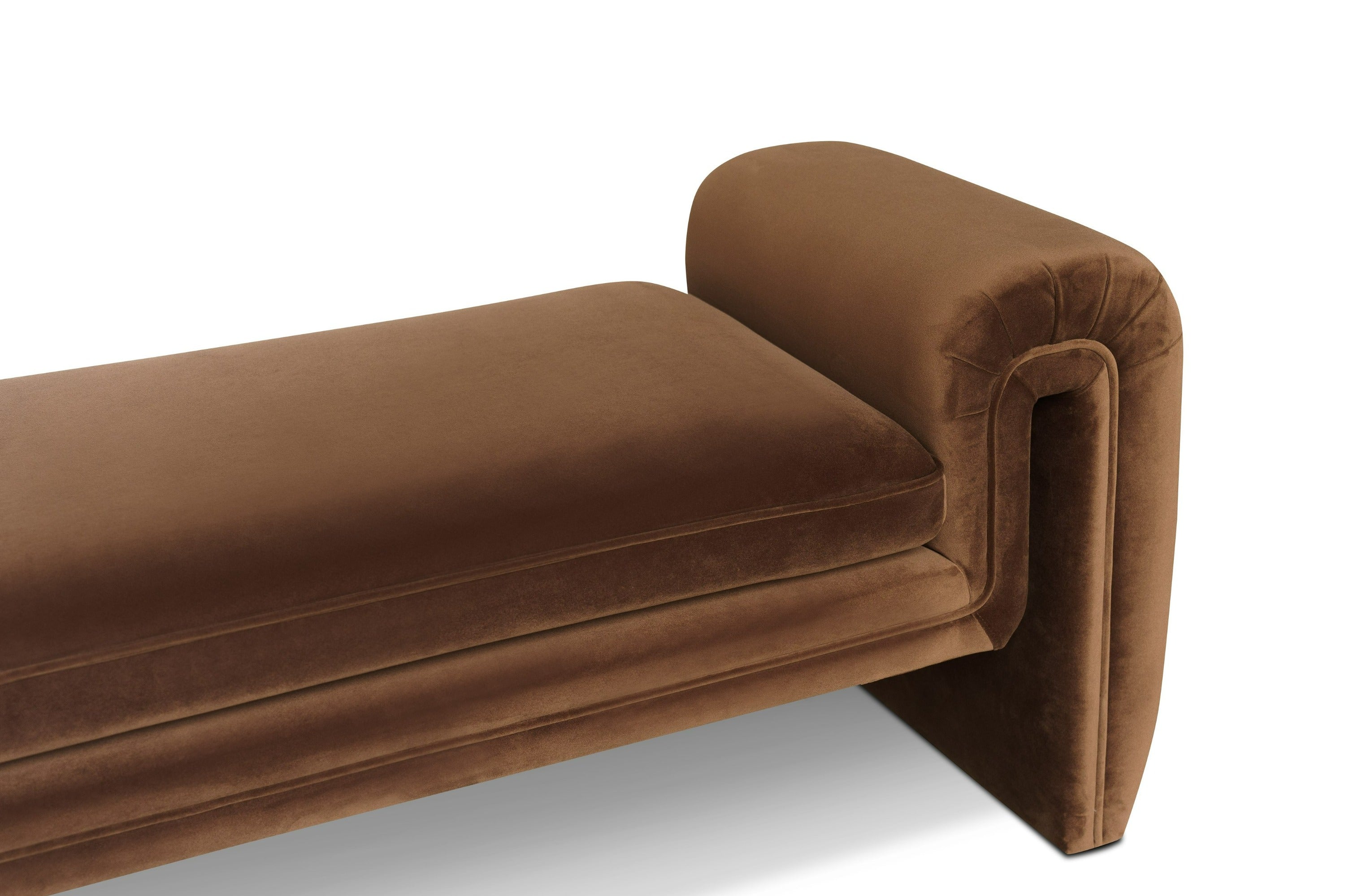 Divani Casa Bentley Modern Velvet Bench