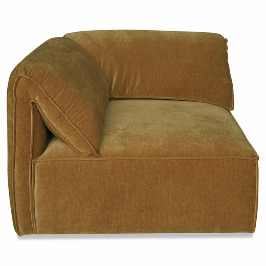 Gene Modern Ochre Fabric Modular Corner Sectional Seat
