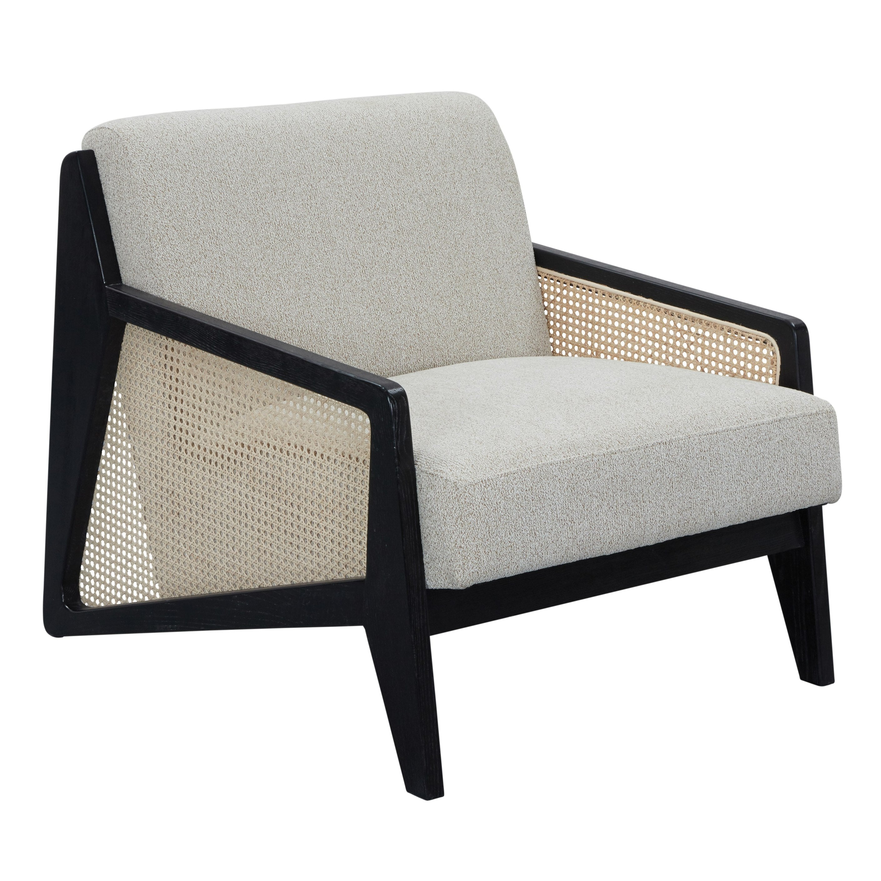 Kratz Modern Fabric Rattan Accent Chair